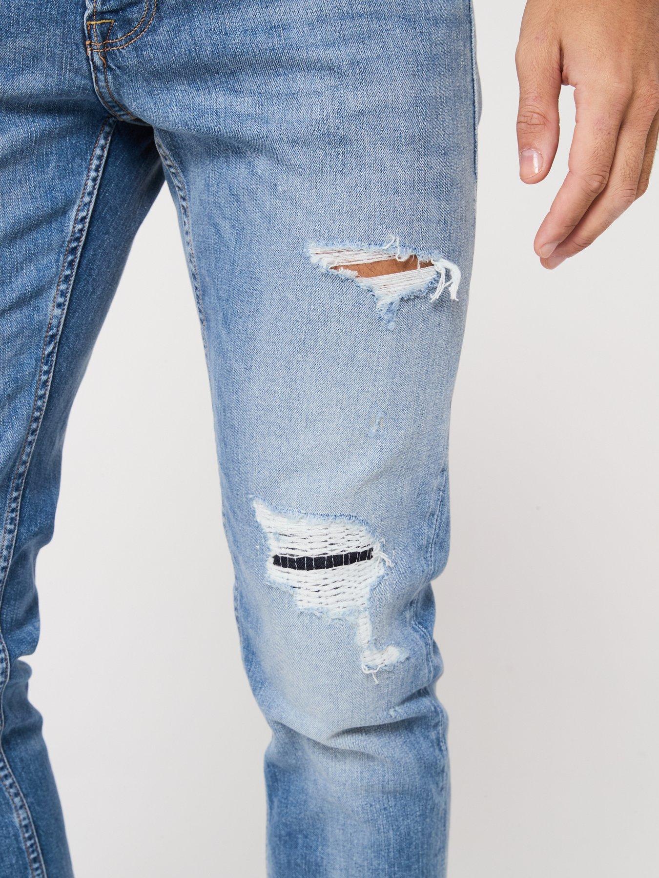 jack-jones-glenn-slim-fit-distressed-jeans-blue-denimdetail