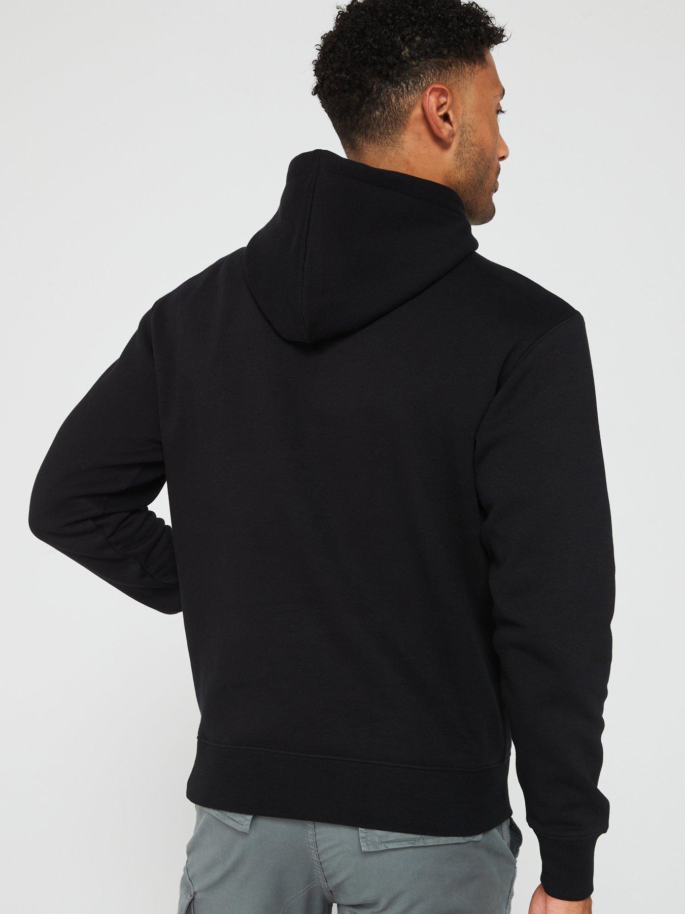 Image 2 of 4 of Jack & Jones Jack &amp; Jones Star Chest Logo Hoodie - Black