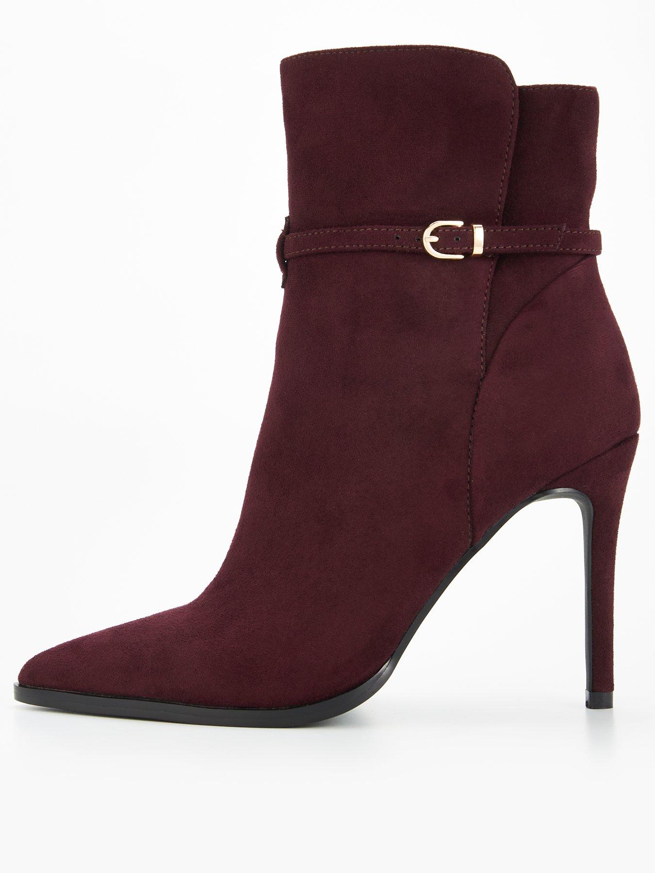 v-by-very-point-toe-heeled-ankle-boot-with-buckle-trim-burgundy