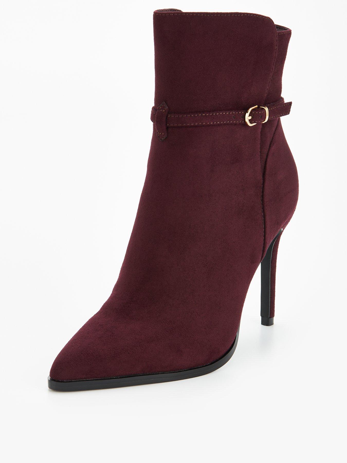 v-by-very-point-toe-heeled-ankle-boot-with-buckle-trim-burgundystillFront