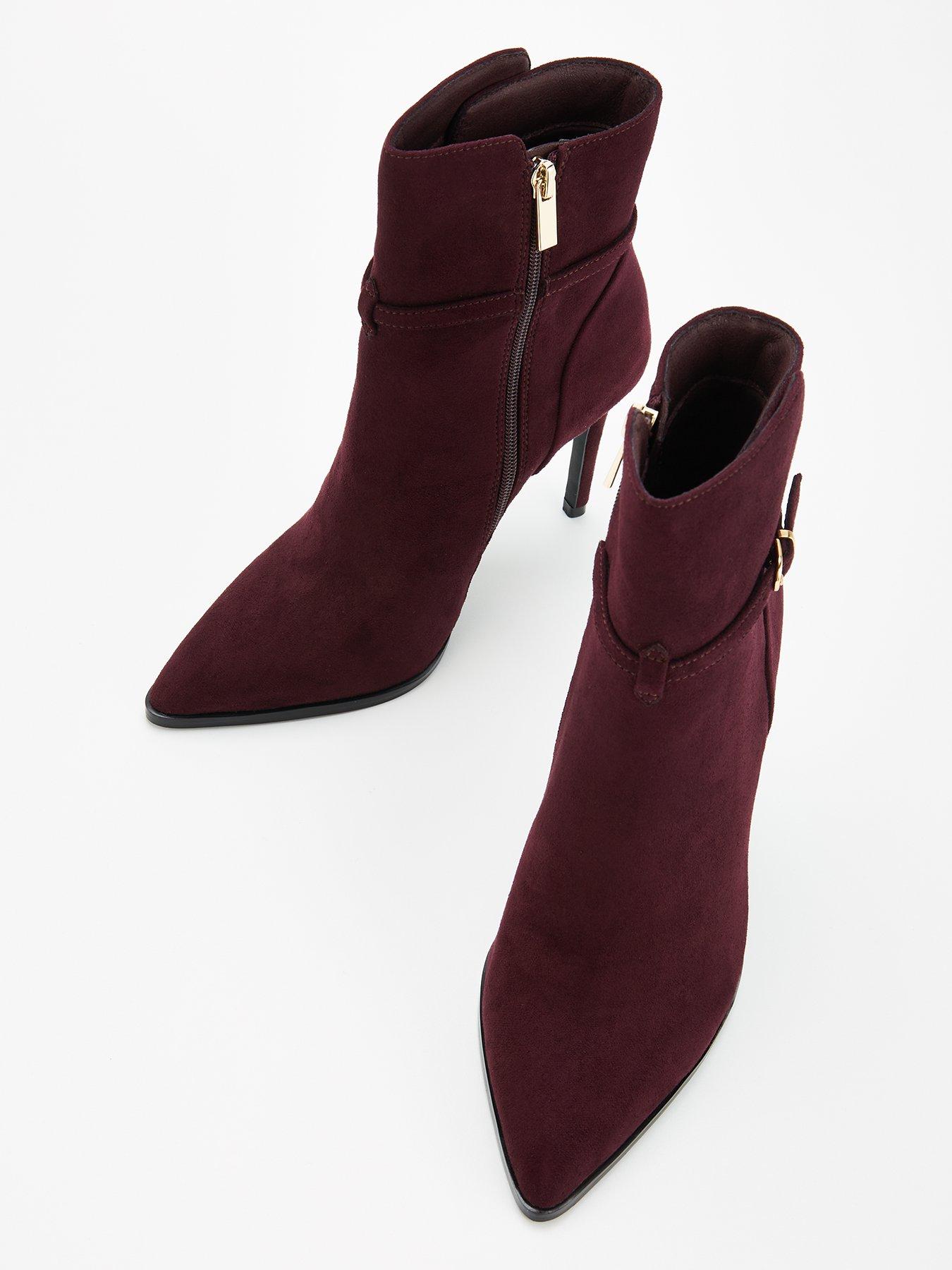 v-by-very-point-toe-heeled-ankle-boot-with-buckle-trim-burgundyoutfit