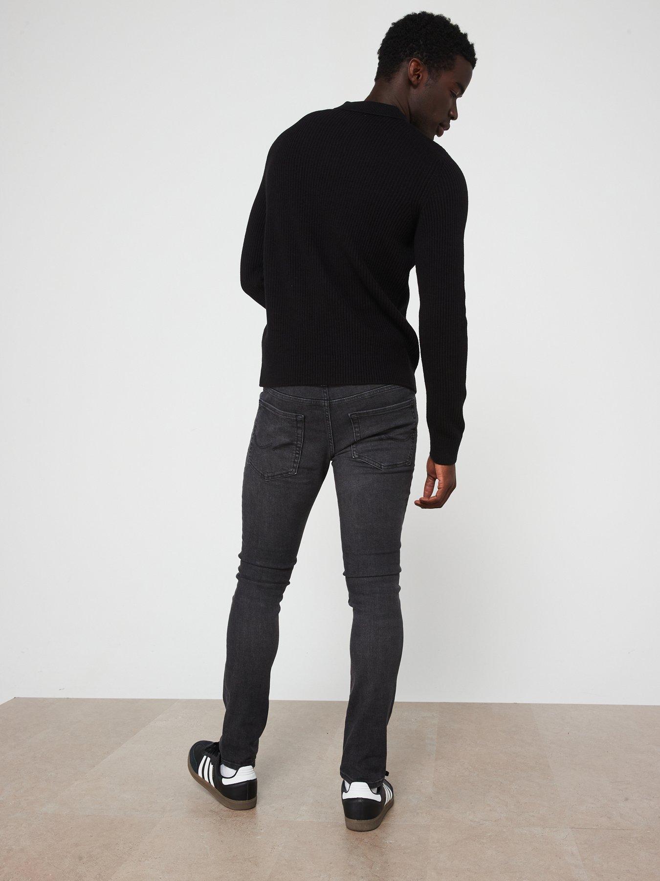 jack-jones-long-sleeve-knitted-polo-shirt-blackstillFront