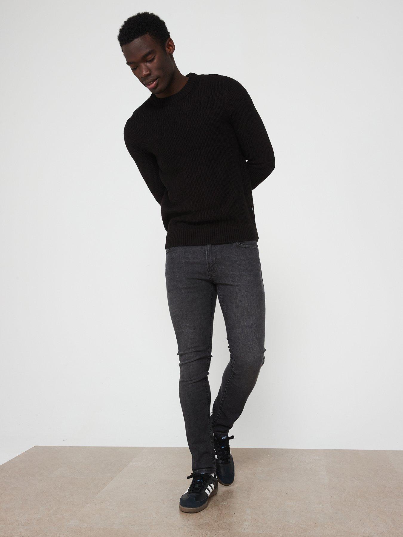 jack-jones-waffle-knitted-jumper-blackback