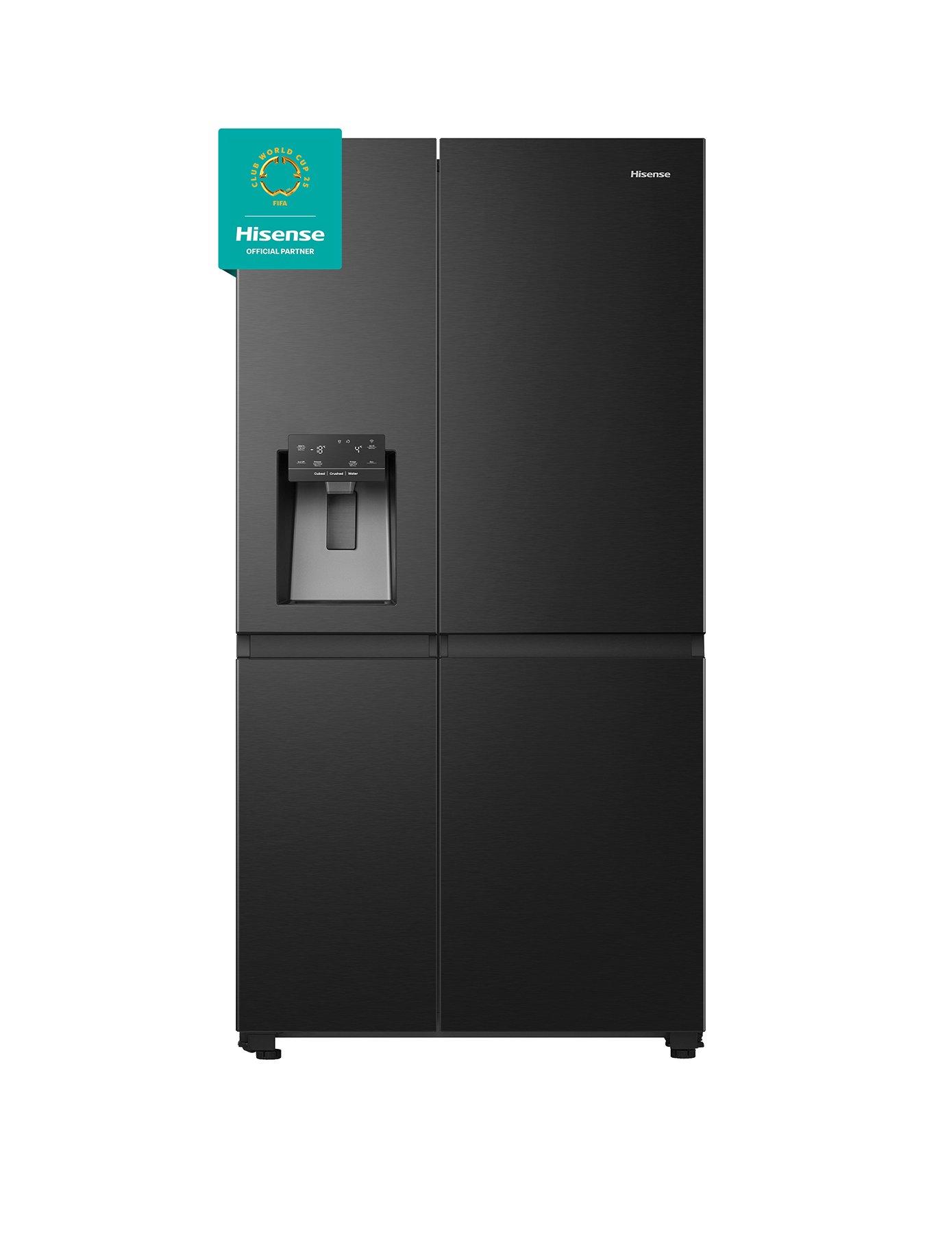 undefined Hisense Pureflat RF793N4SASE Total No Frost American Fridge Freezer with Plumbed Water and Ice Dispenser - Stainless Steel