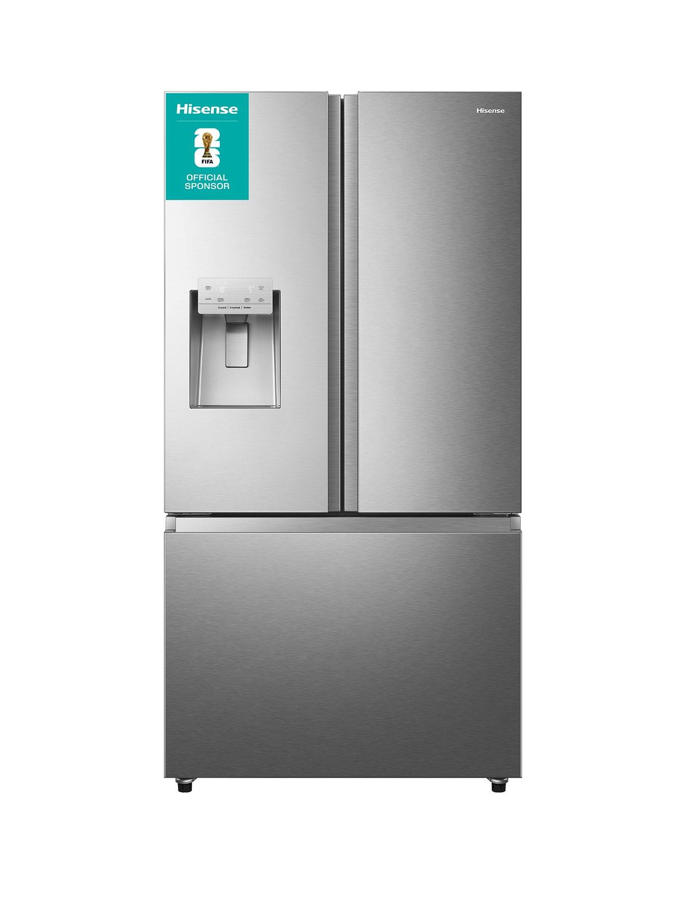 Hisense Hisense Pureflat RF793N4SASE Total No Frost American Fridge Freezer with Plumbed Water and Ice Dispenser - Stainless Steel