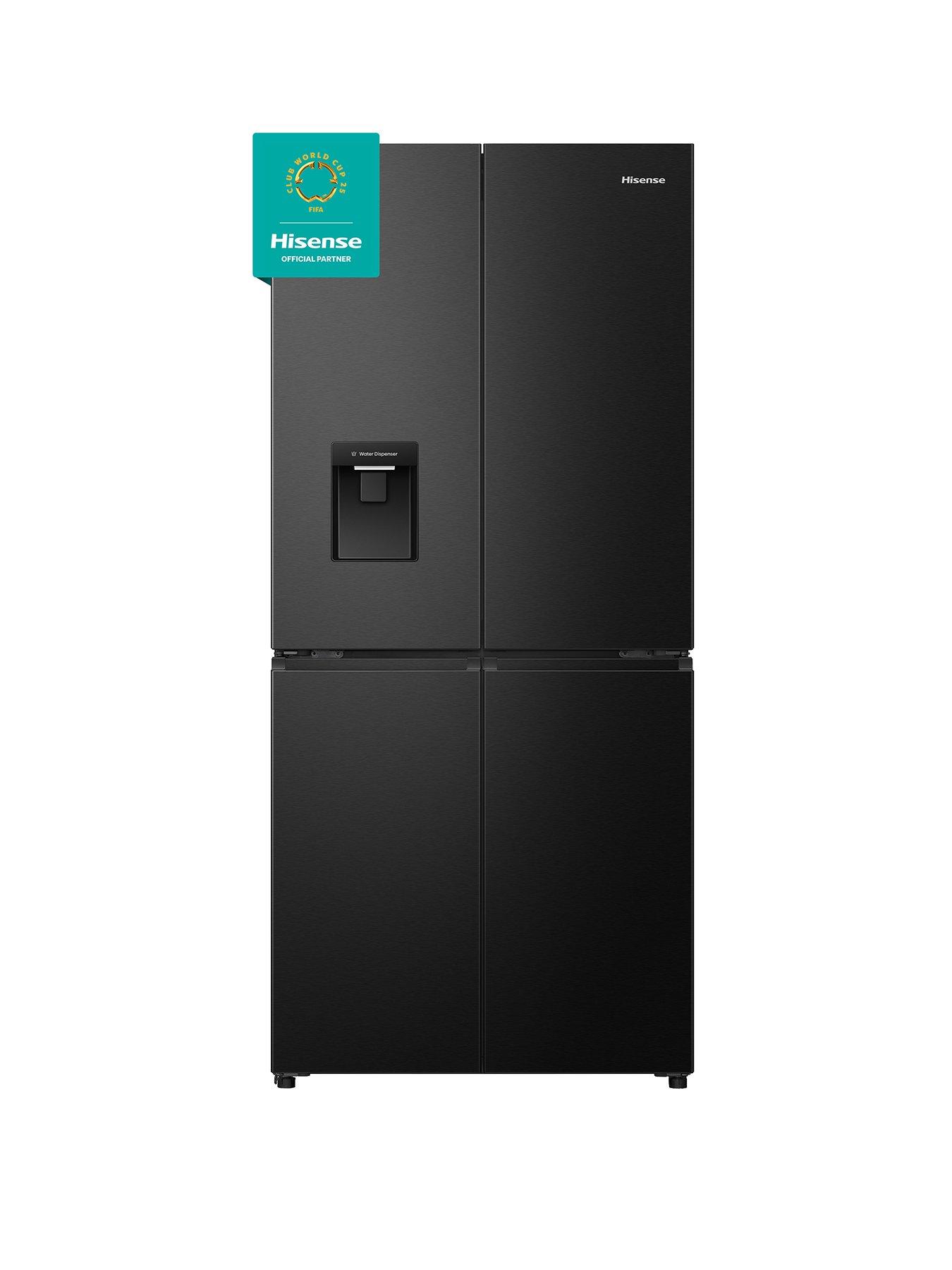 undefined Hisense PureFlat Slim RQ5P470SMFE Total No Frost American Fridge Freezer with My Fresh Choice zone - Black Stainless Steel