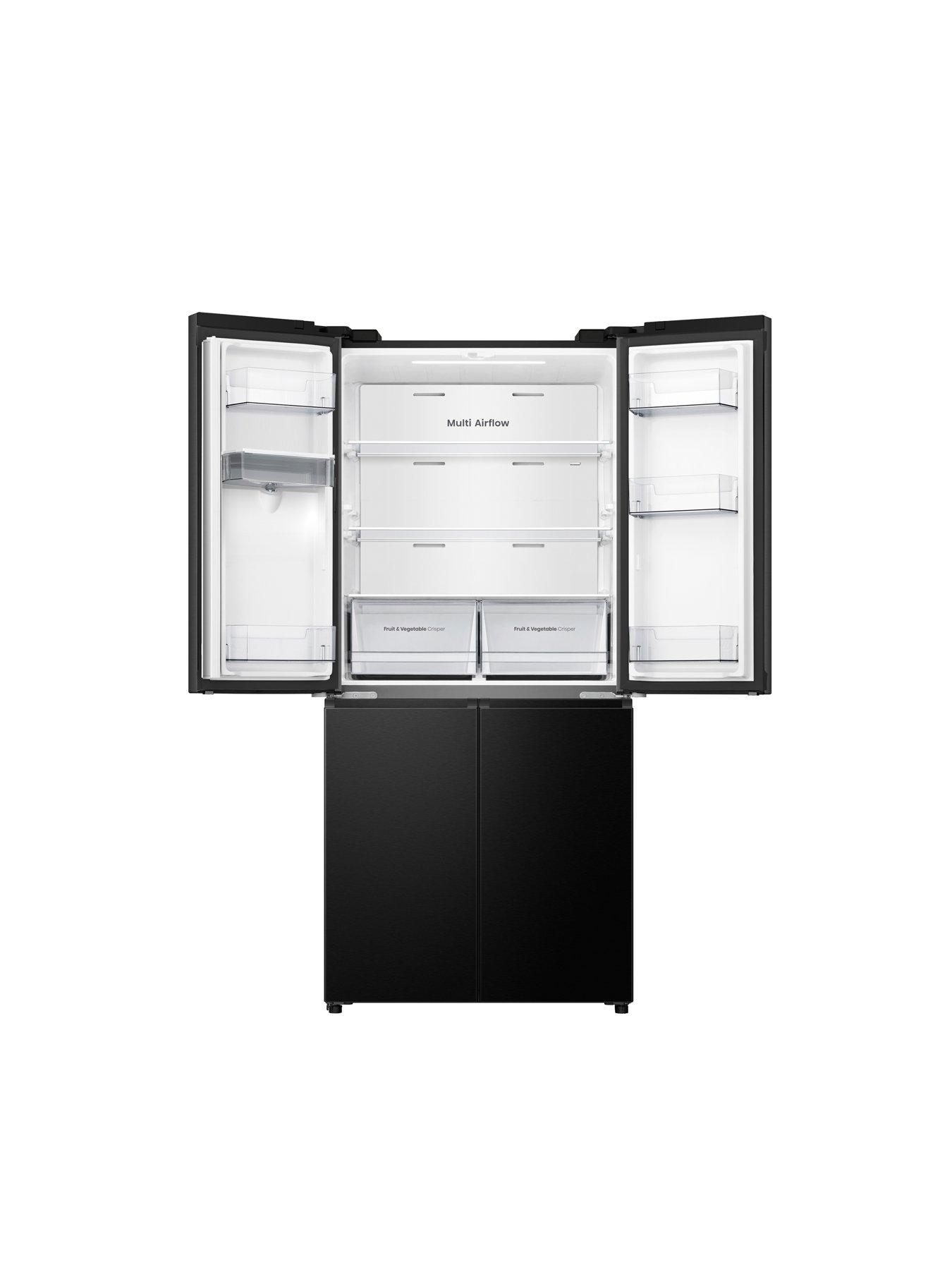 hisense-hisense-pureflat-slim-rq5p470smfe-total-no-frost-american-fridge-freezer-with-my-fresh-choice-zone-black-stainless-steelstillFront