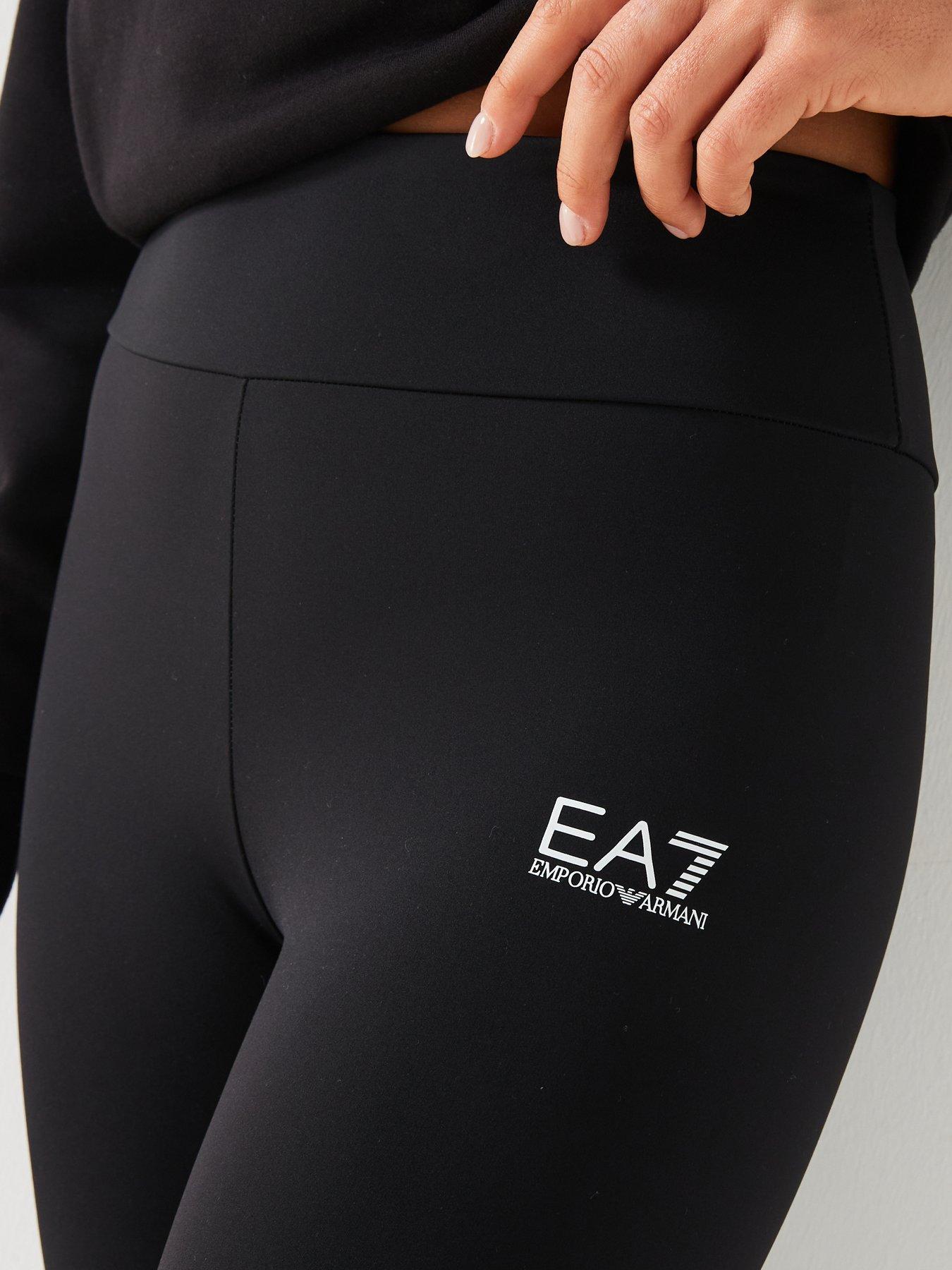 Image 4 of 5 of EA7 Emporio Armani Logo Athleisure Leggings - Black