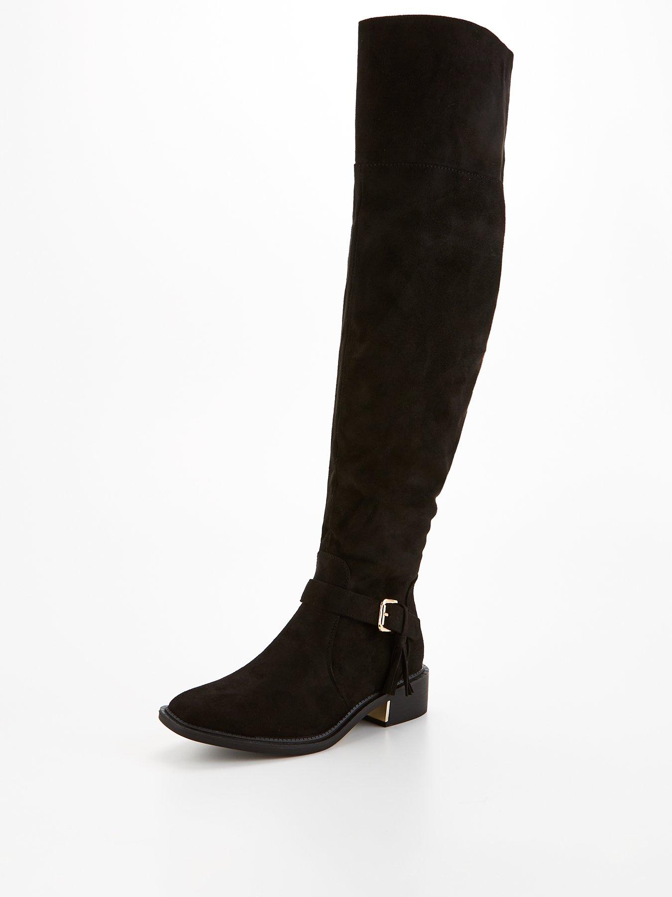 v-by-very-over-the-knee-flat-boot-with-hardware-boot-blackstillFront