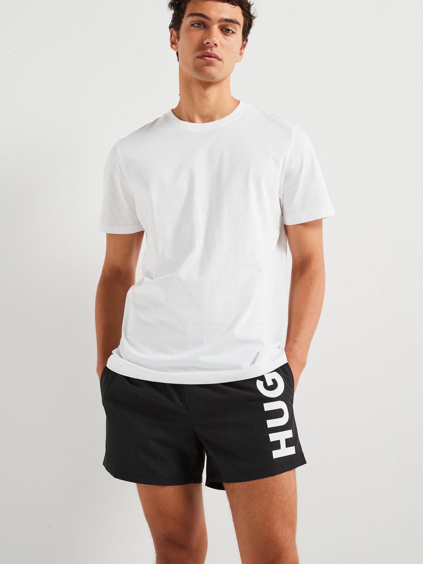 Image 1 of 4 of HUGO Abas Swim Shorts - Black
