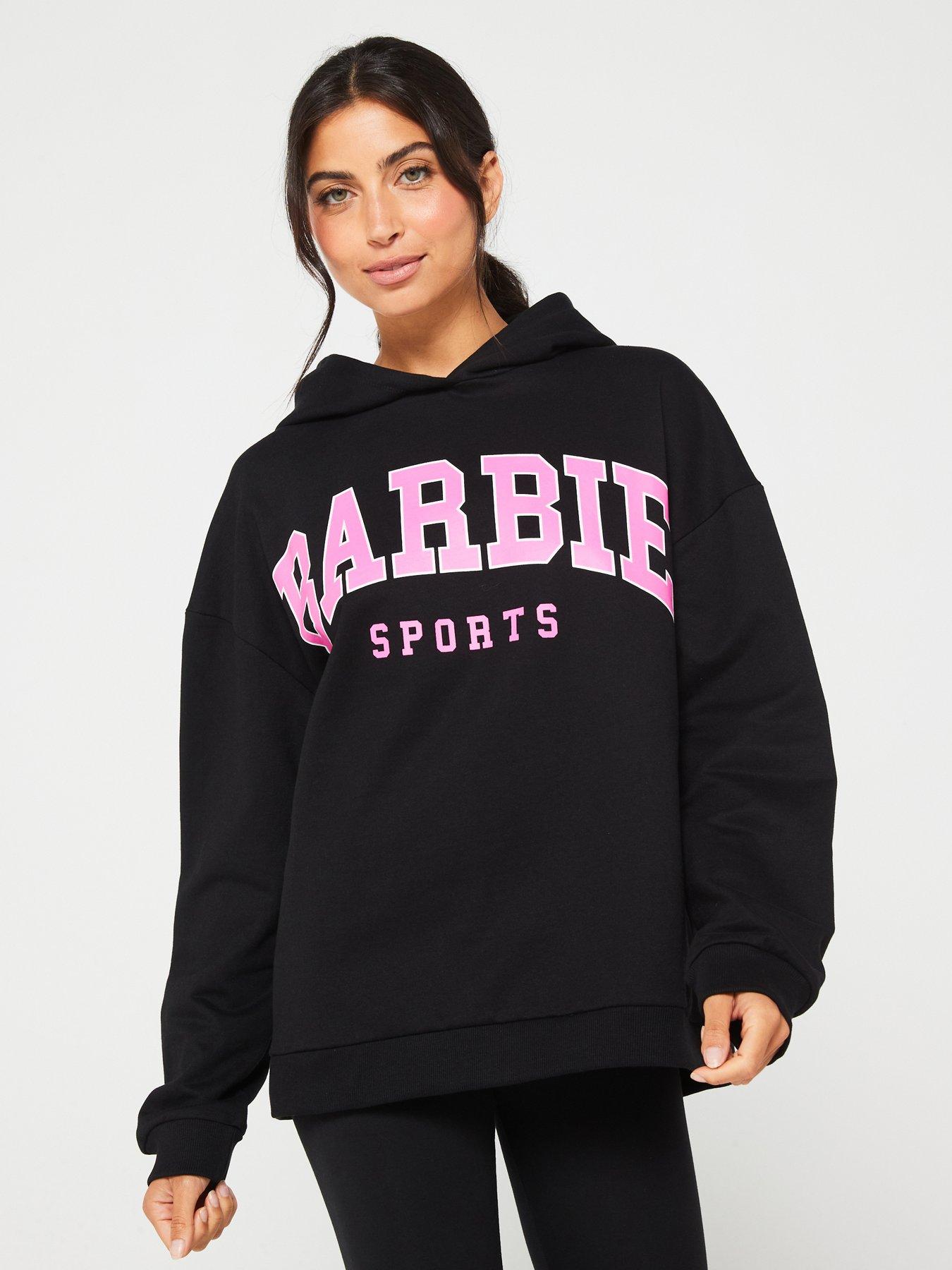 barbie-collegiate-oversized-hoody-blackfront