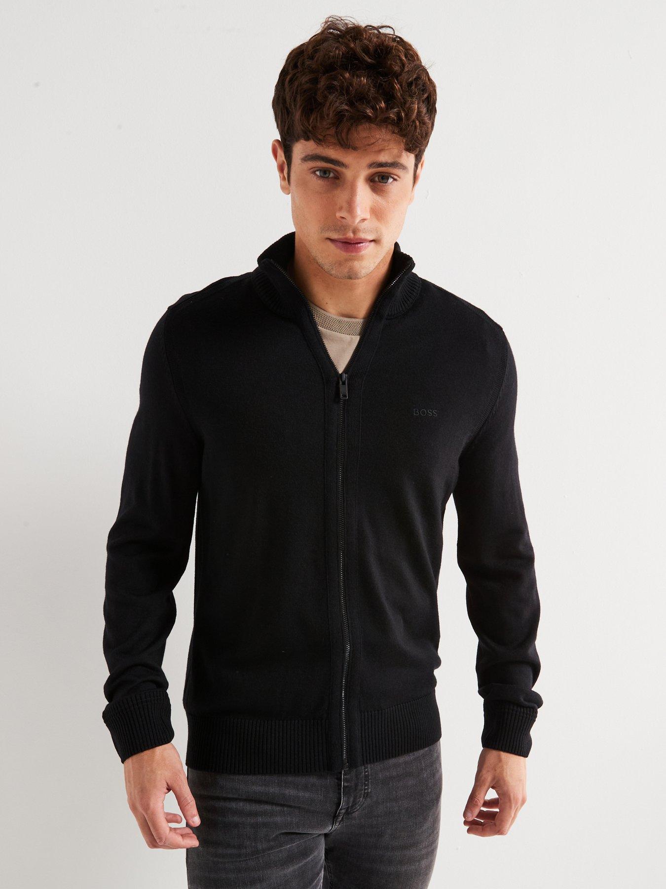 undefined Avac Full Zip Knitted Jumper - Black