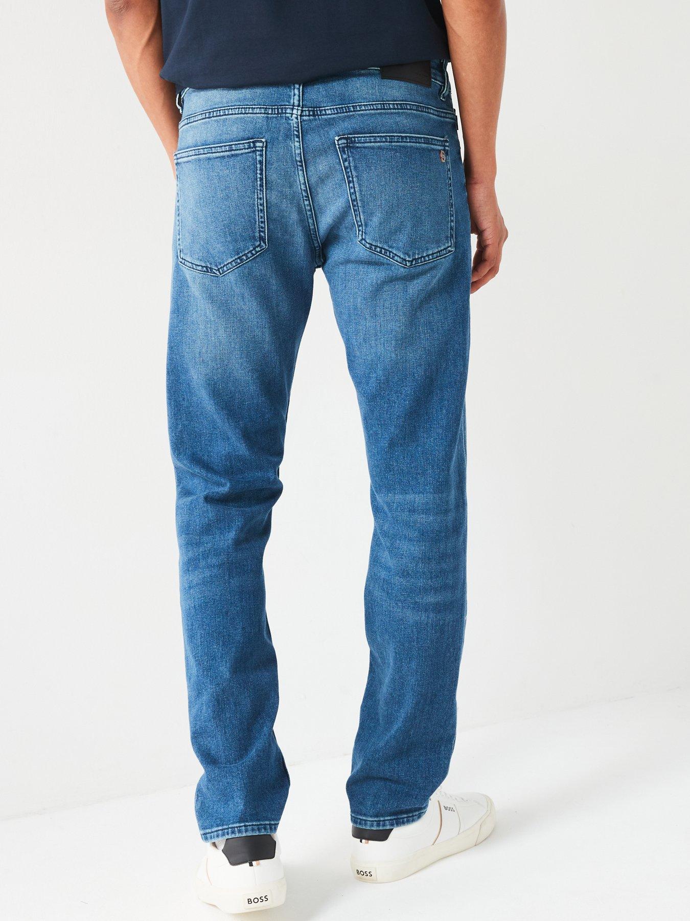 Image 2 of 4 of BOSS Mens Delaware &nbsp;Slim Fit Stretch Jeans - Midi Wash