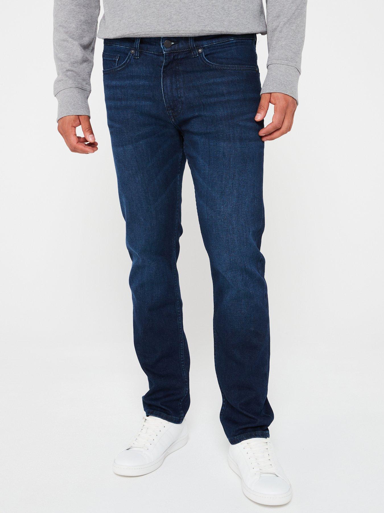 Image 1 of 4 of BOSS Mens Delaware &nbsp;Slim Fit Stretch Jeans - Dark Blue