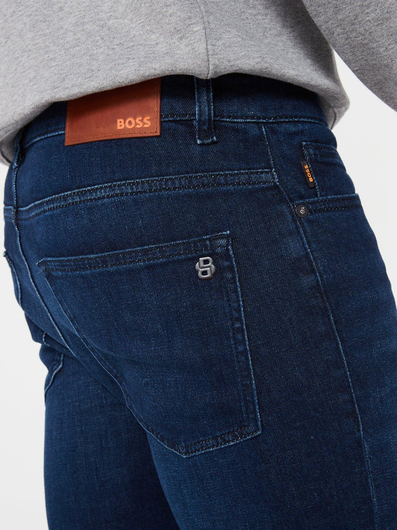 Image 4 of 4 of BOSS Mens Delaware &nbsp;Slim Fit Stretch Jeans - Dark Blue