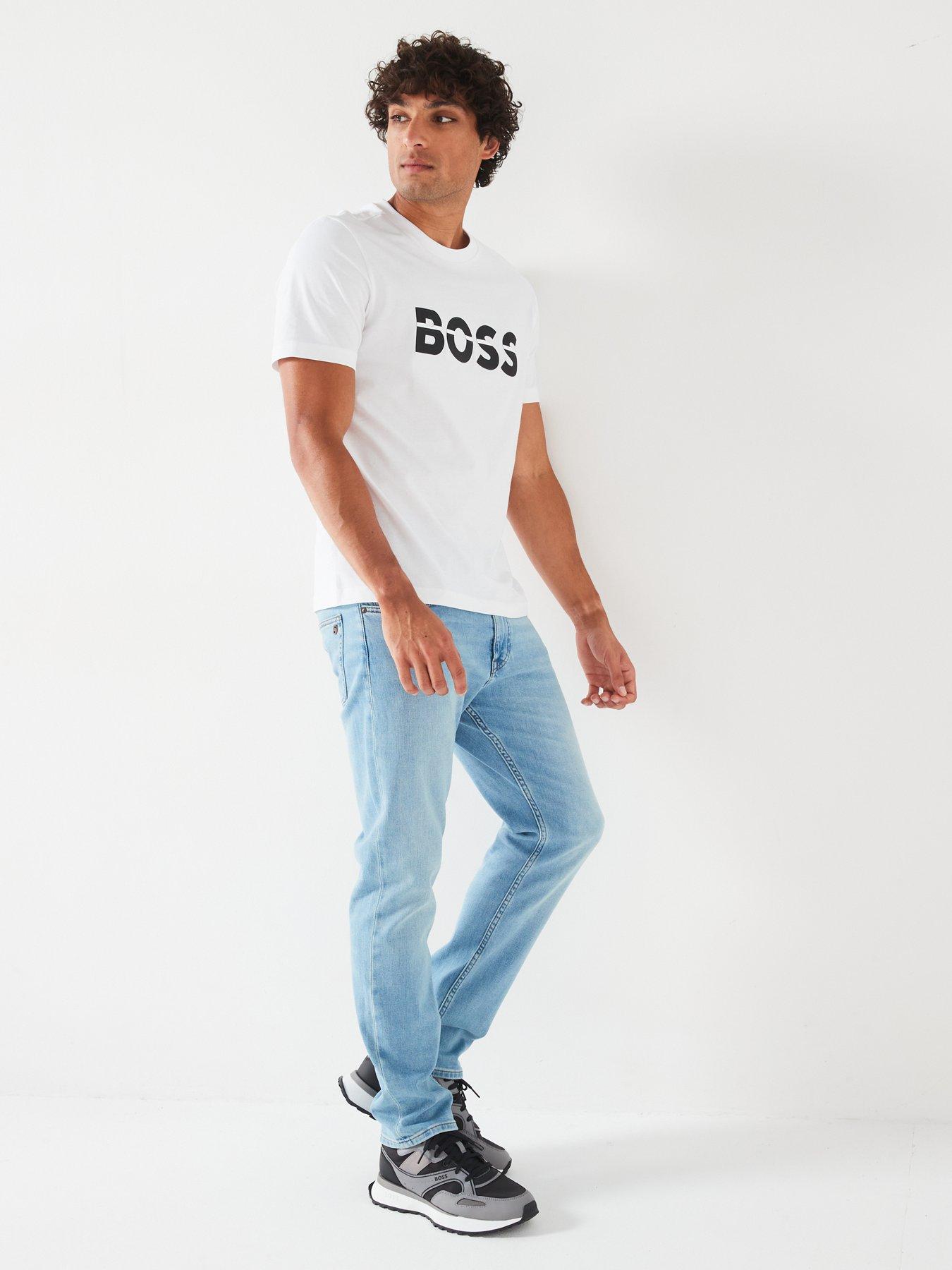Image 3 of 4 of BOSS Delaware Slim Fit Jeans - Light Wash