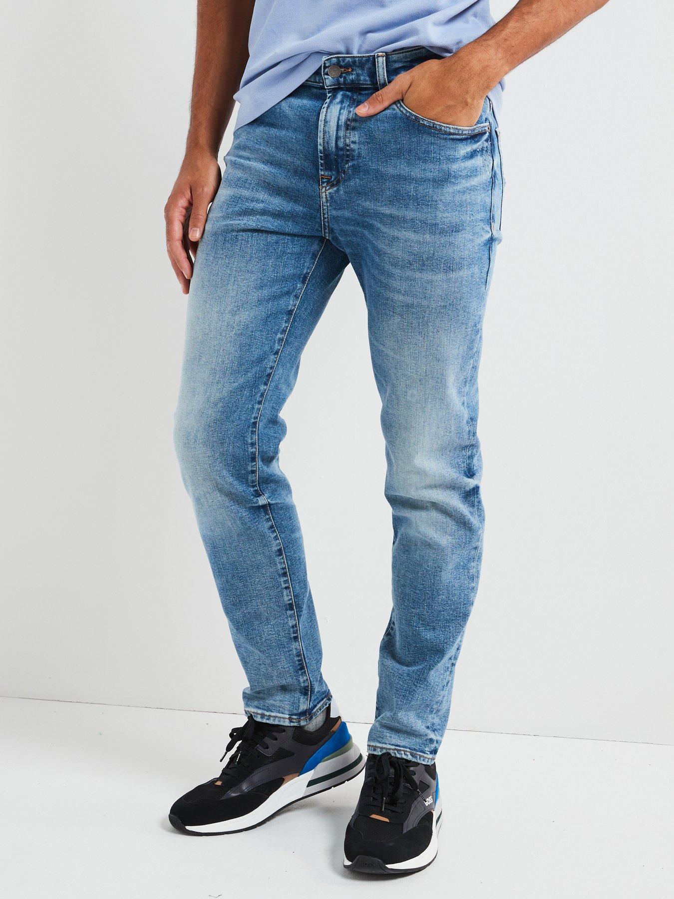 Image 1 of 6 of BOSS Re.Maine Regular Fit Stretch Jeans - Light Blue