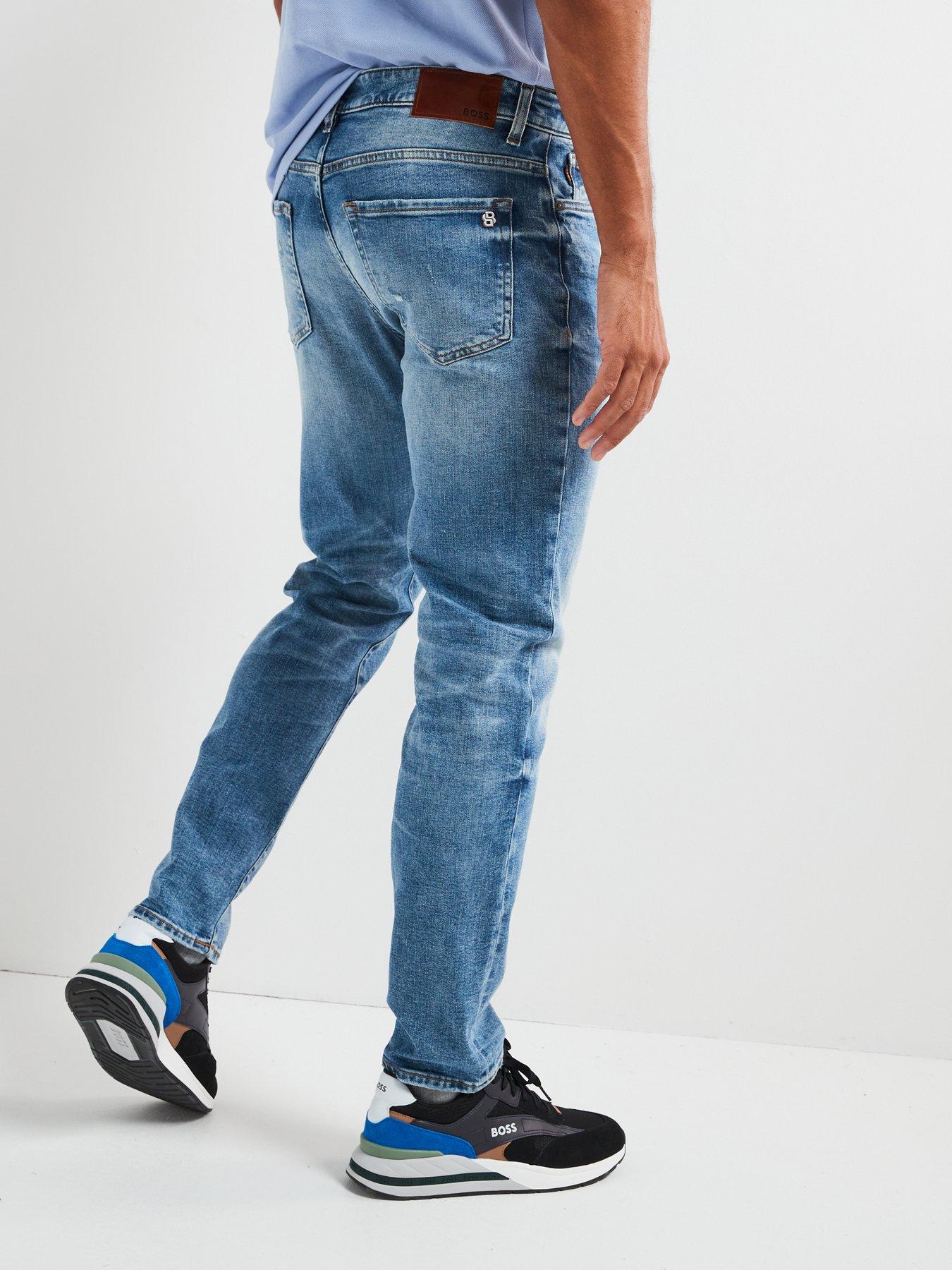 Image 2 of 6 of BOSS Re.Maine Regular Fit Stretch Jeans - Light Blue