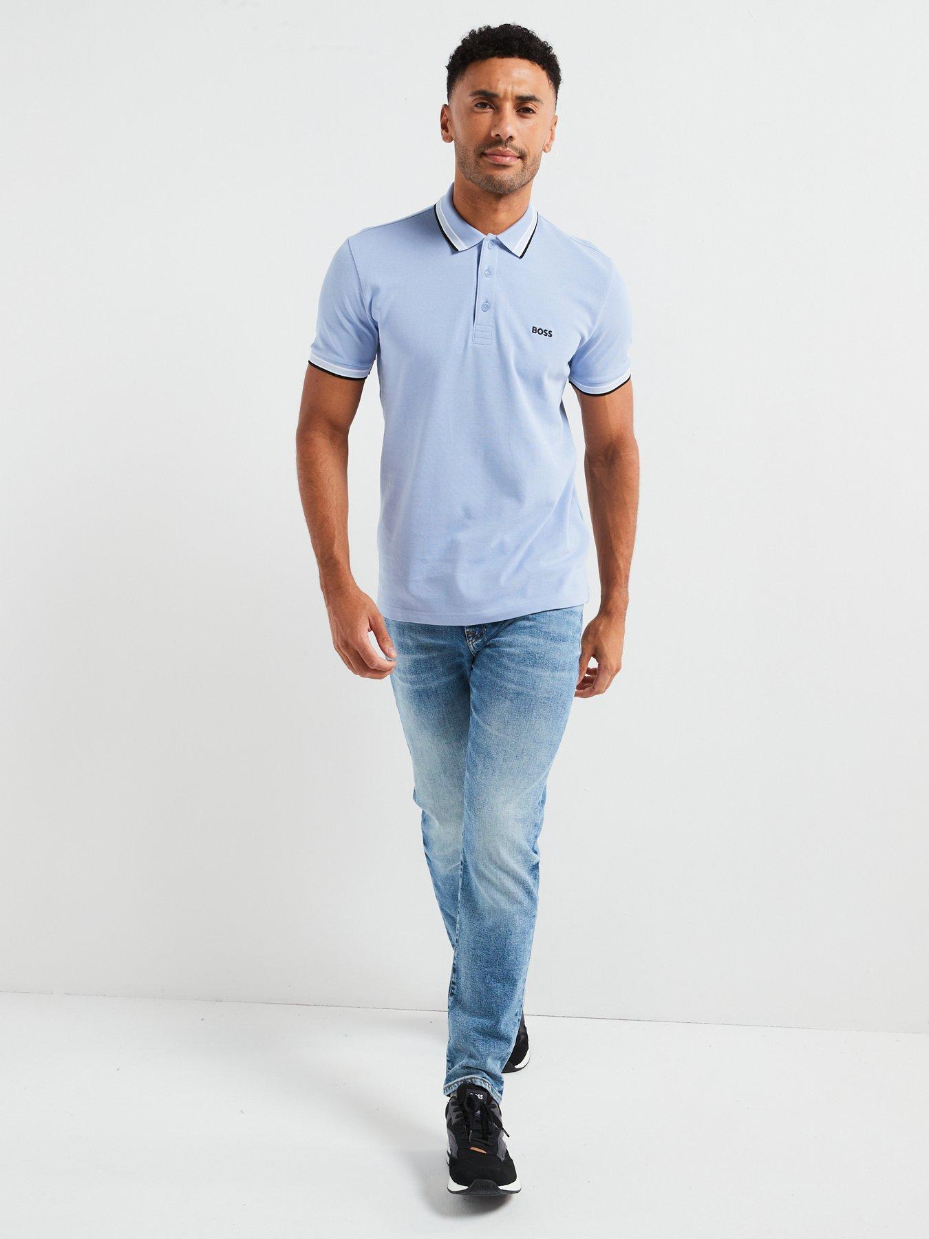 Image 3 of 6 of BOSS Re.Maine Regular Fit Stretch Jeans - Light Blue