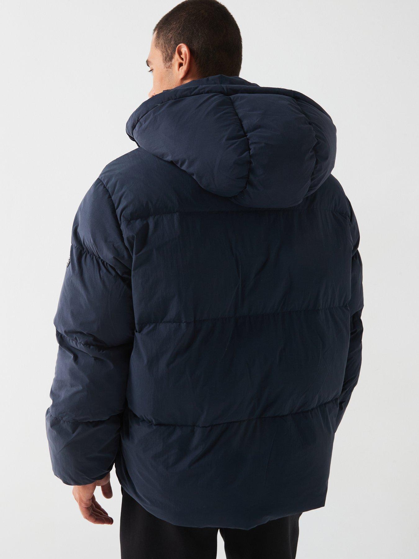 Image 2 of 6 of BOSS Boss C-Celvie Quilted Hooded Jacket - Blue