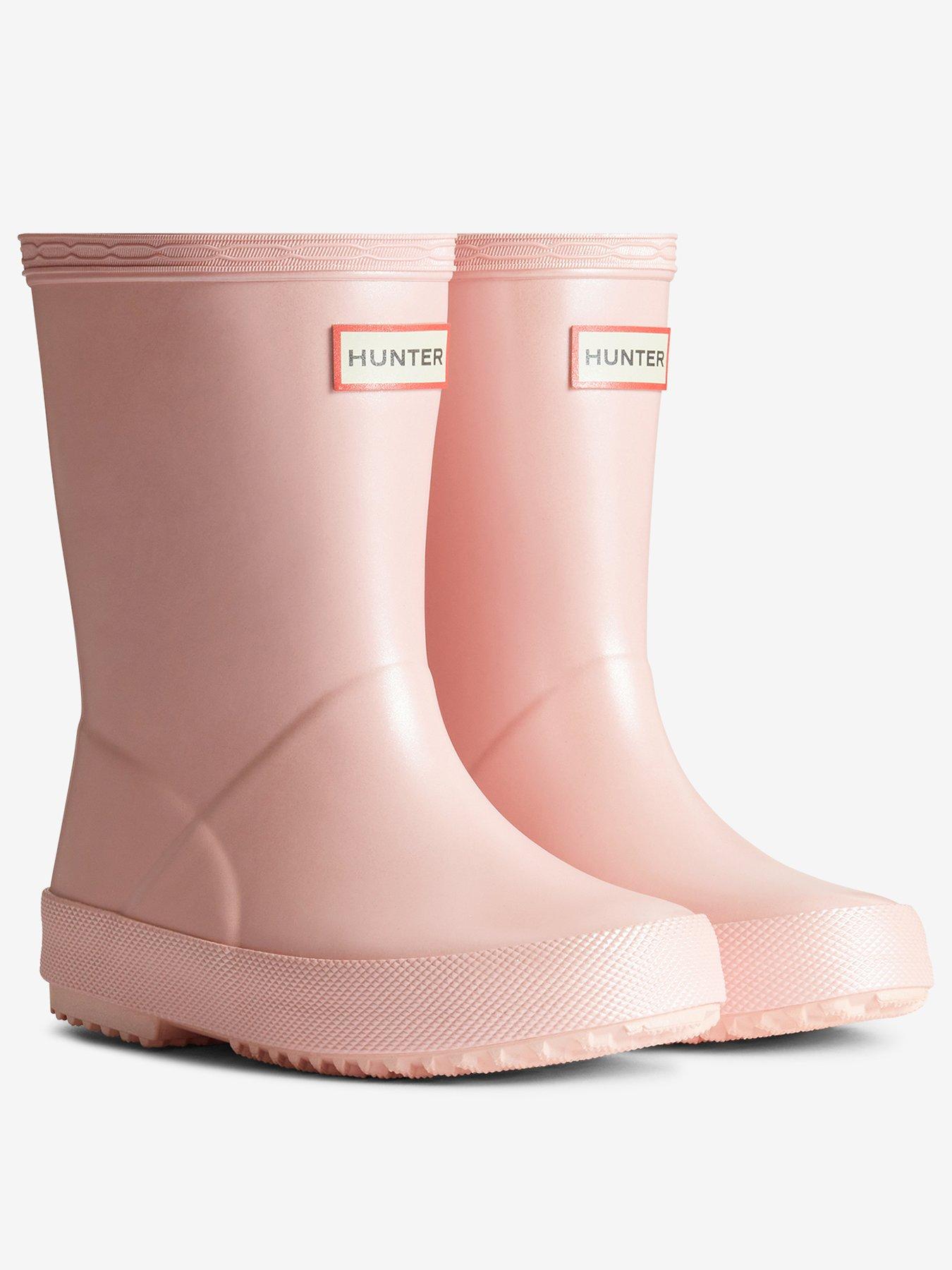 hunter-kids-first-nebula-hunter-wellington-boots-pinkstillFront