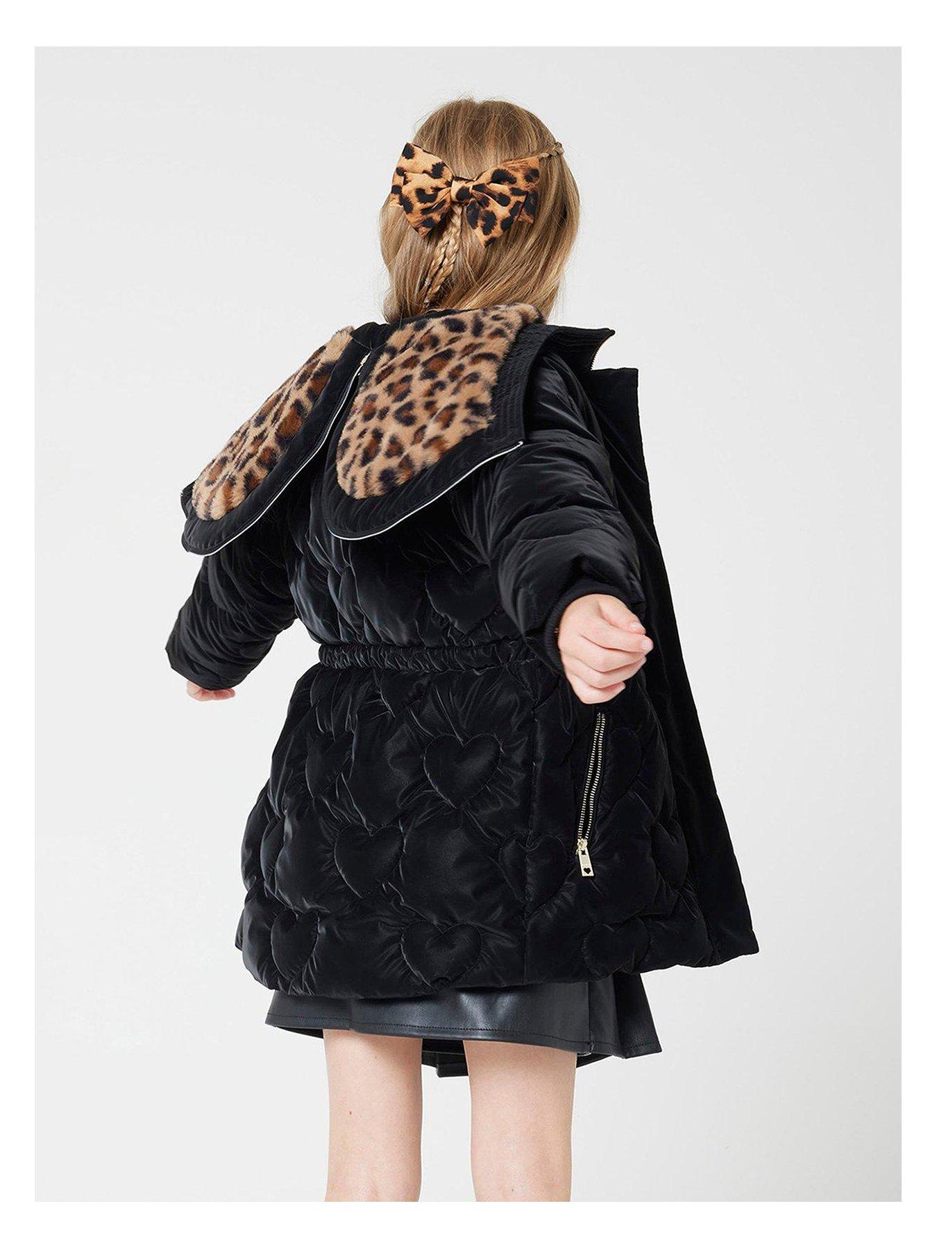 river-island-girls-leopard-faux-fur-padded-coat-with-zip-hood-blackfront