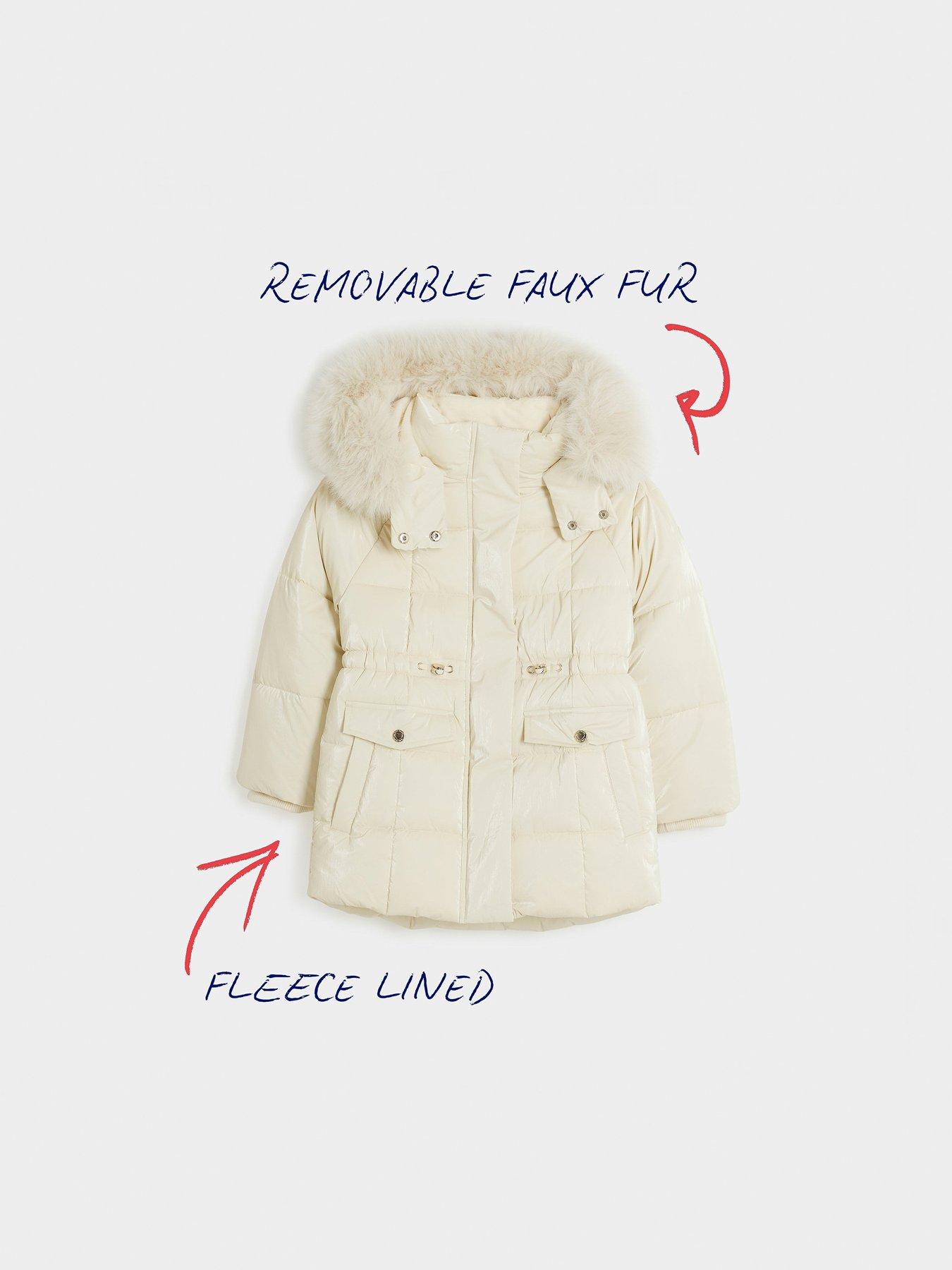 river-island-older-girl-fleece-lined-padded-coat-creamdetail