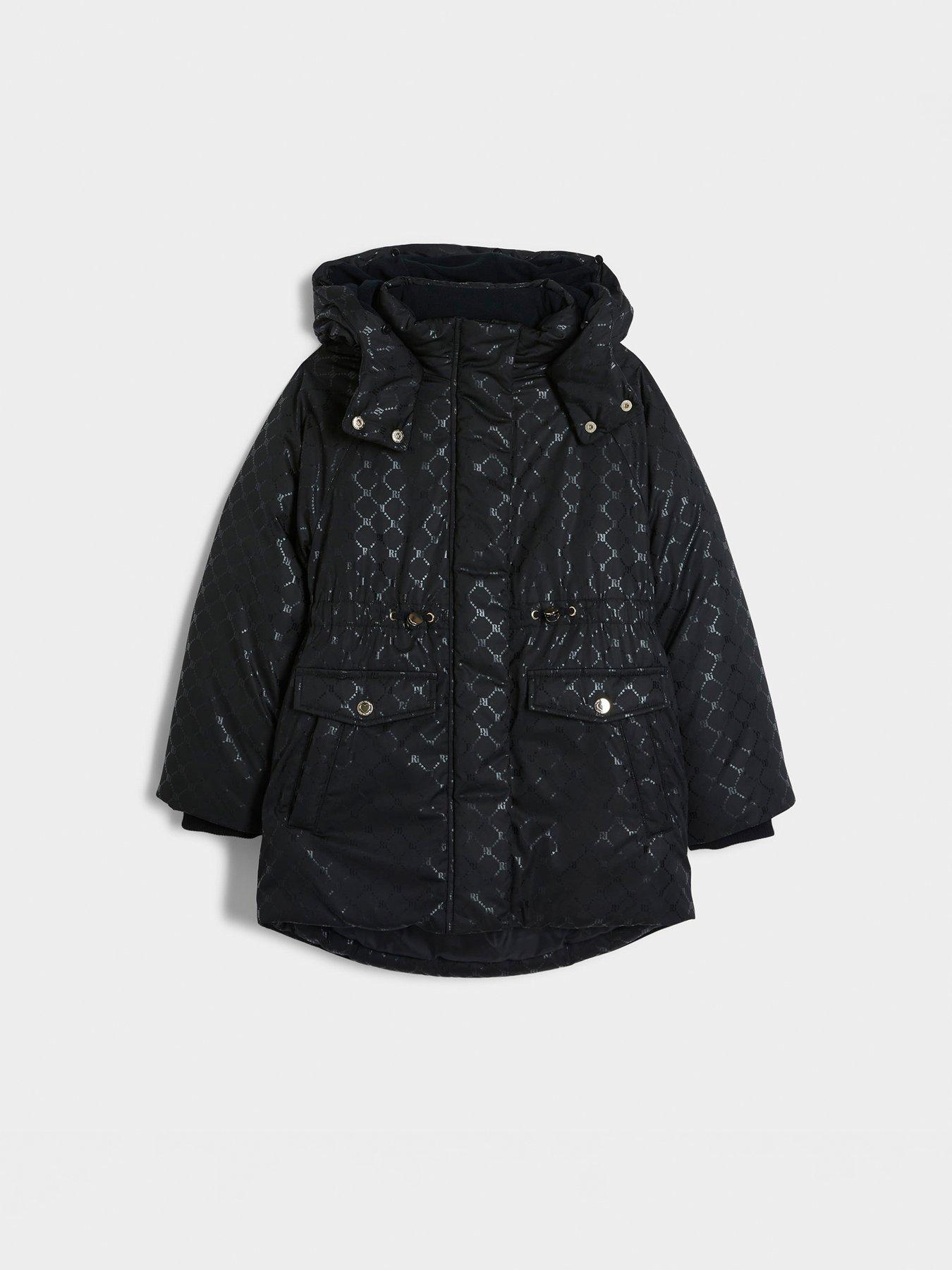 river-island-girls-ri-monogram-padded-hooded-coat-blackstillFront