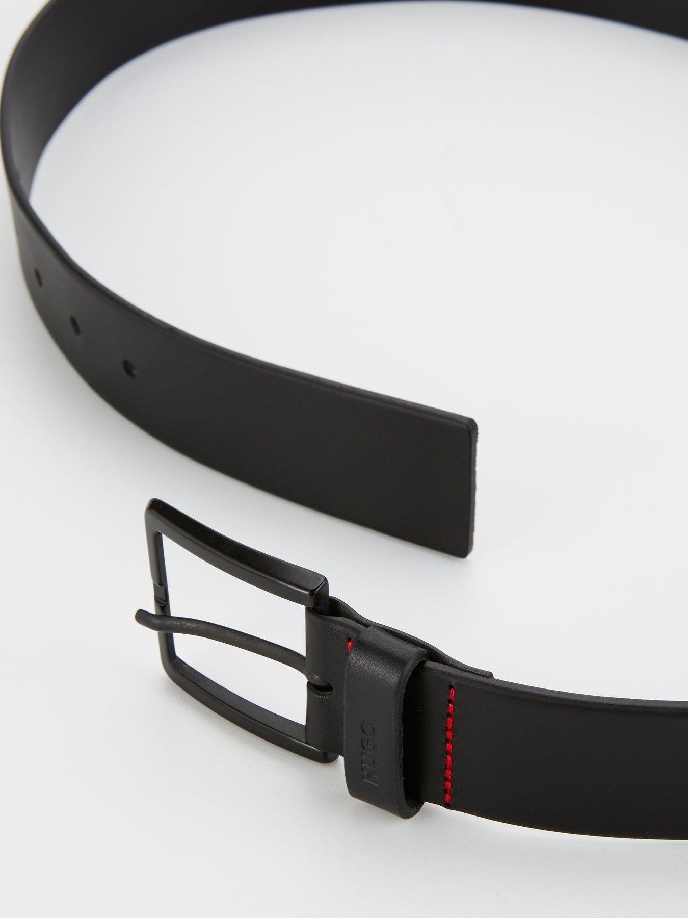 Image 2 of 4 of HUGO Hugo Gionio 4cm Jeans Leather Belt - Black