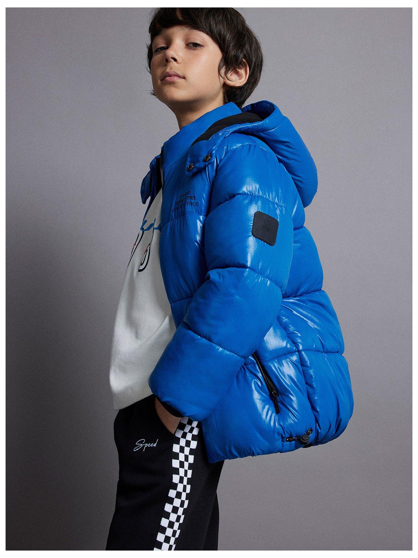 Image 1 of 7 of River Island Boys Puffer Jacket - Blue