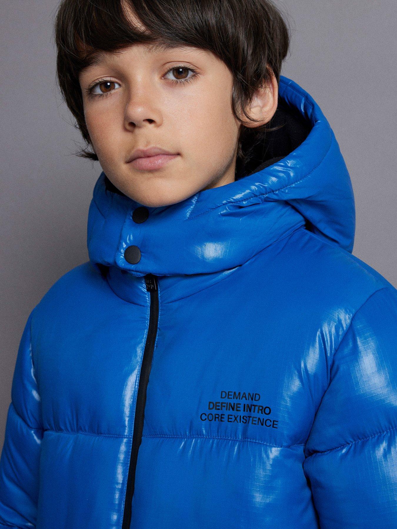Image 4 of 7 of River Island Boys Puffer Jacket - Blue