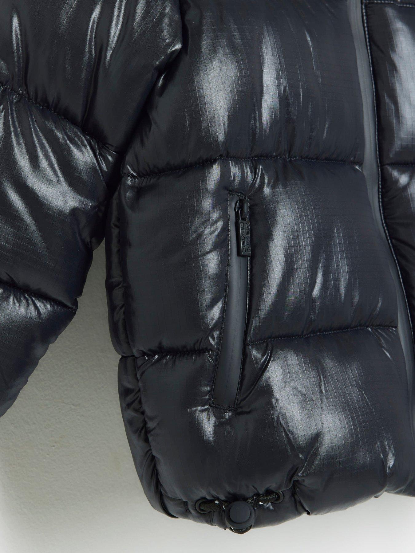 Image 3 of 4 of River Island Mini Mini Boy Puffer Coat - Black