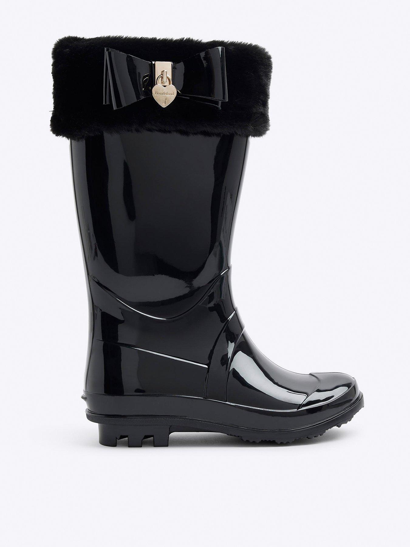 river-island-girls-fur-bow-wellies-blackfront