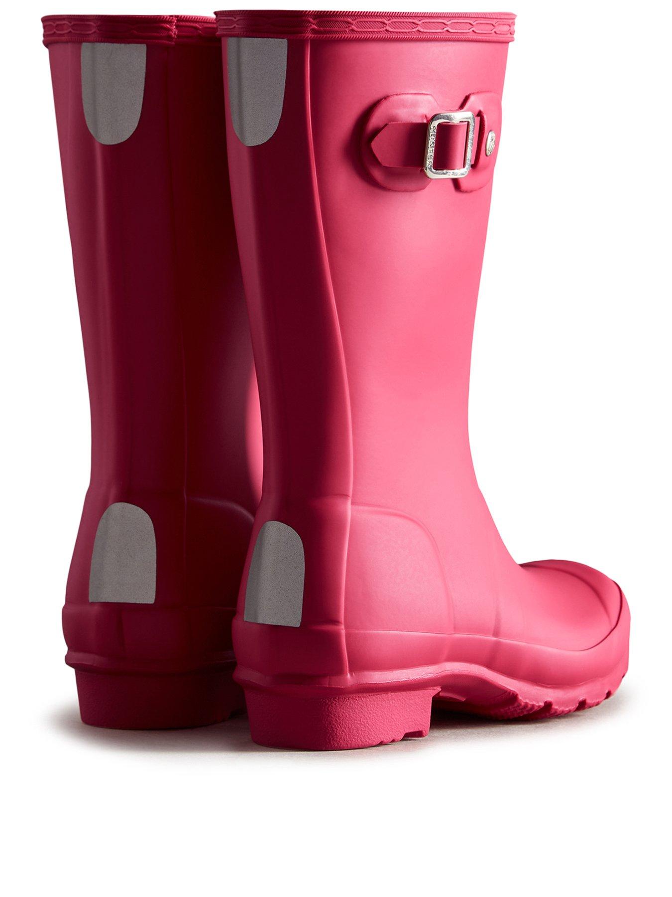 Image 3 of 4 of Hunter Original Big Kids Matte Wellington Boots - Pink