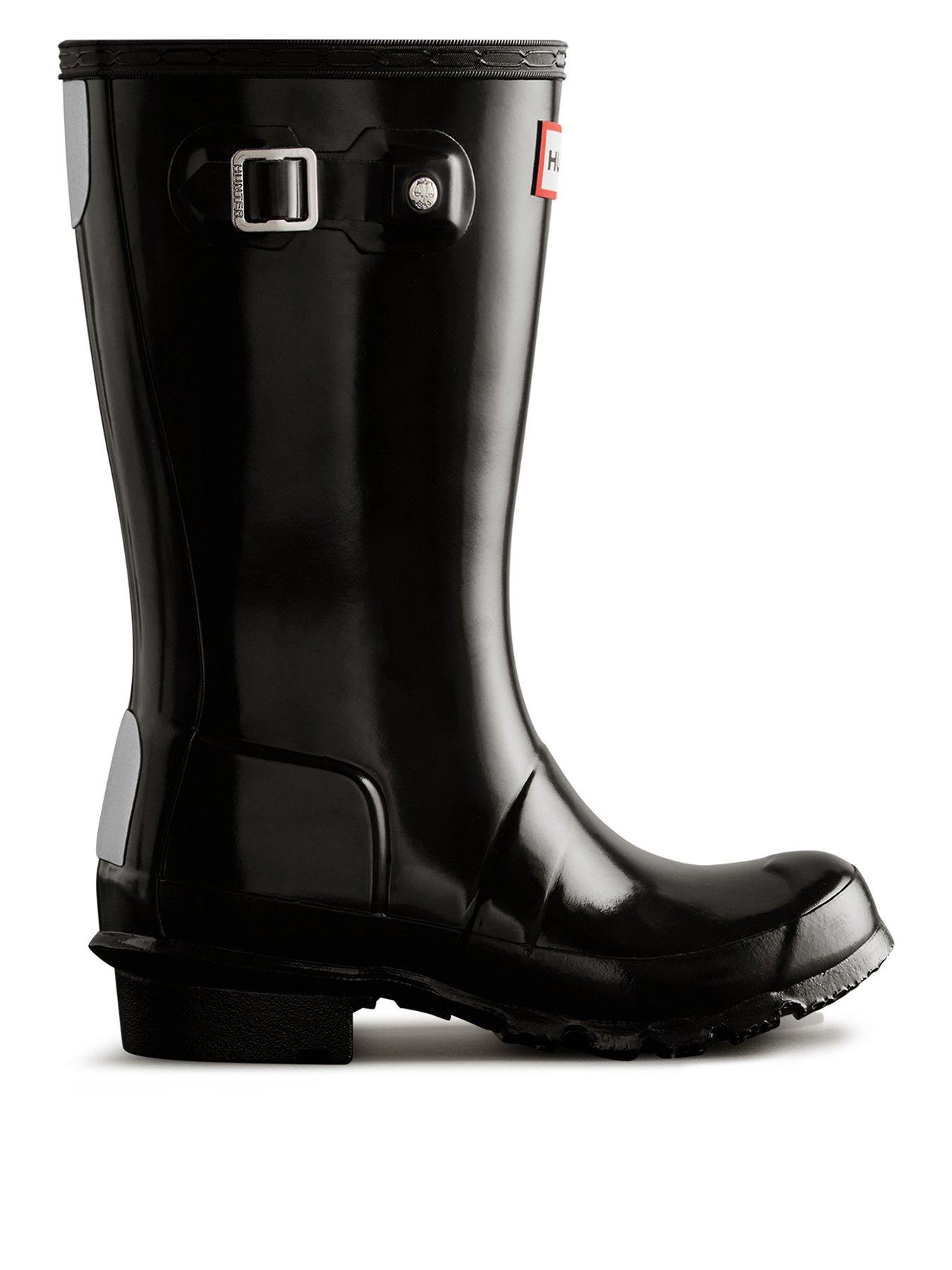 hunter-original-big-kids-gloss-wellington-boots-black
