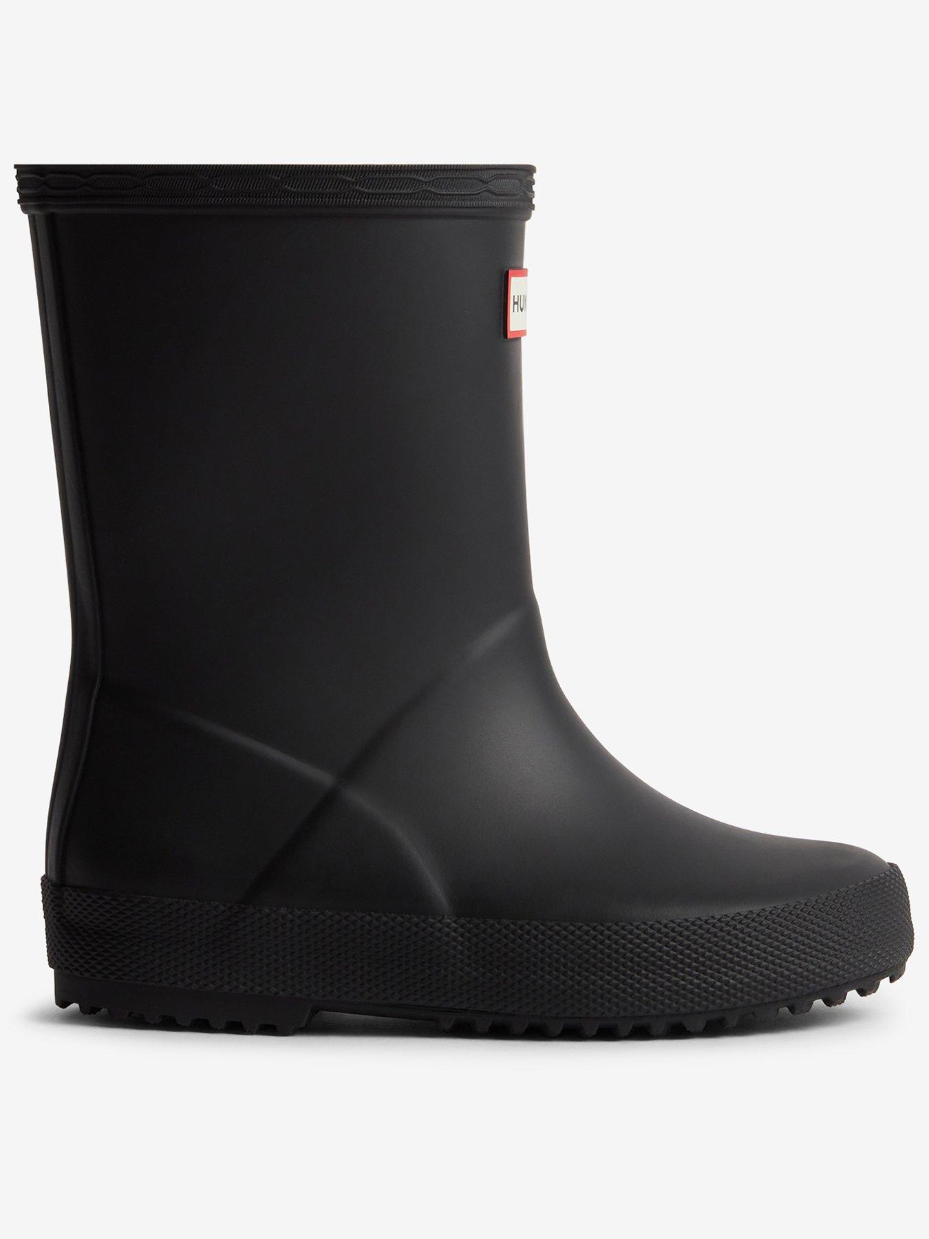 Image 1 of 4 of Hunter Kids First Matte Wellington Boots - Black