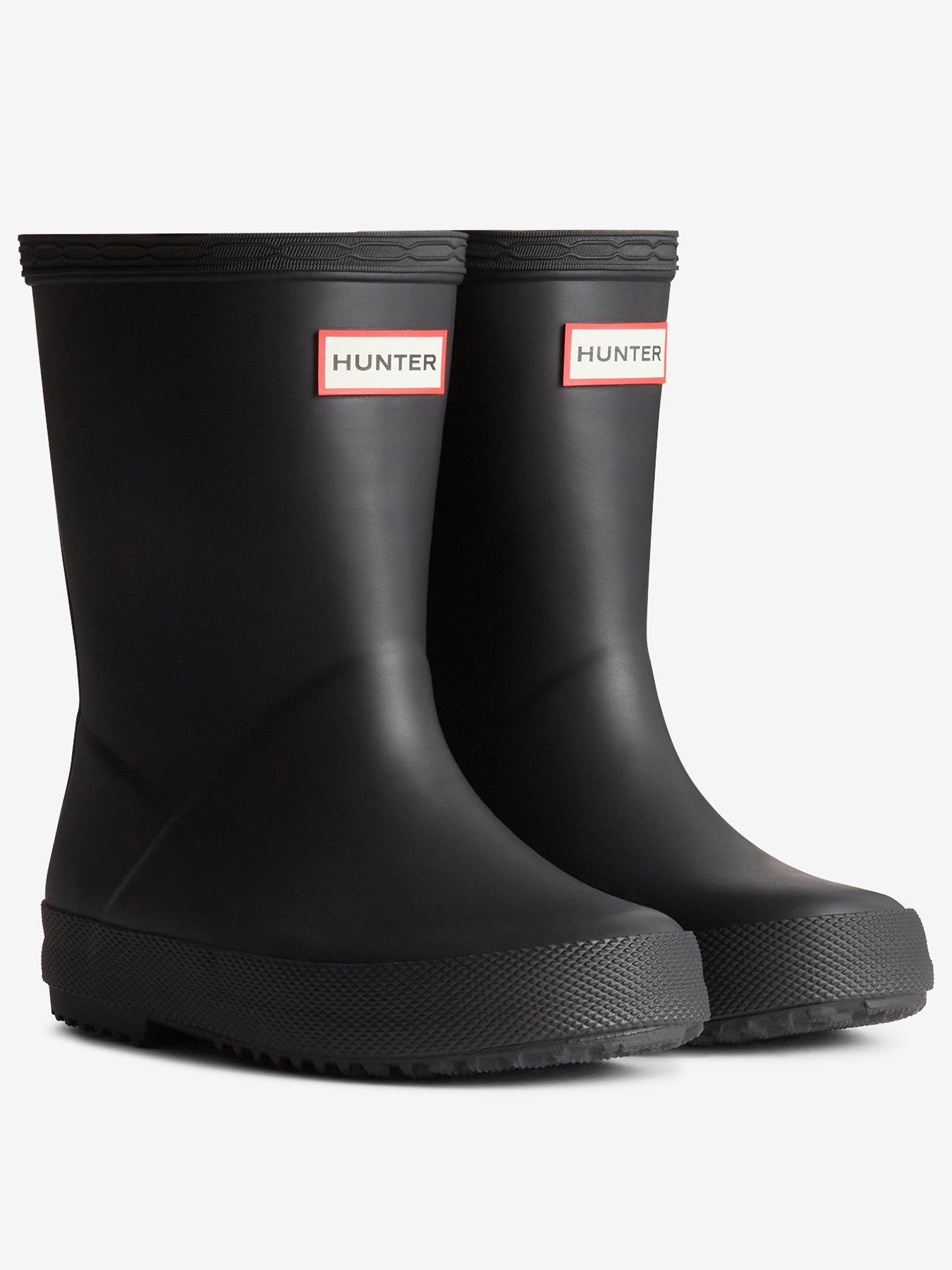 Image 2 of 4 of Hunter Kids First Matte Wellington Boots - Black