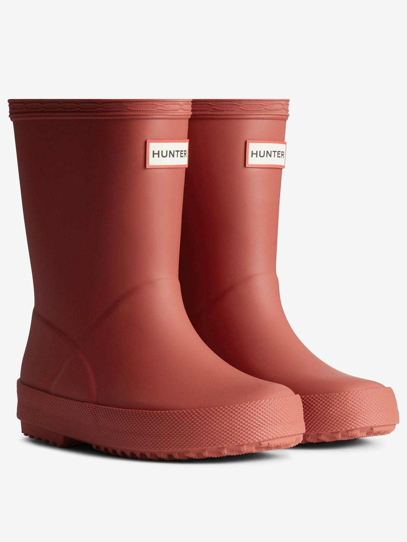 hunter-kids-first-matte-wellington-boots-redstillFront