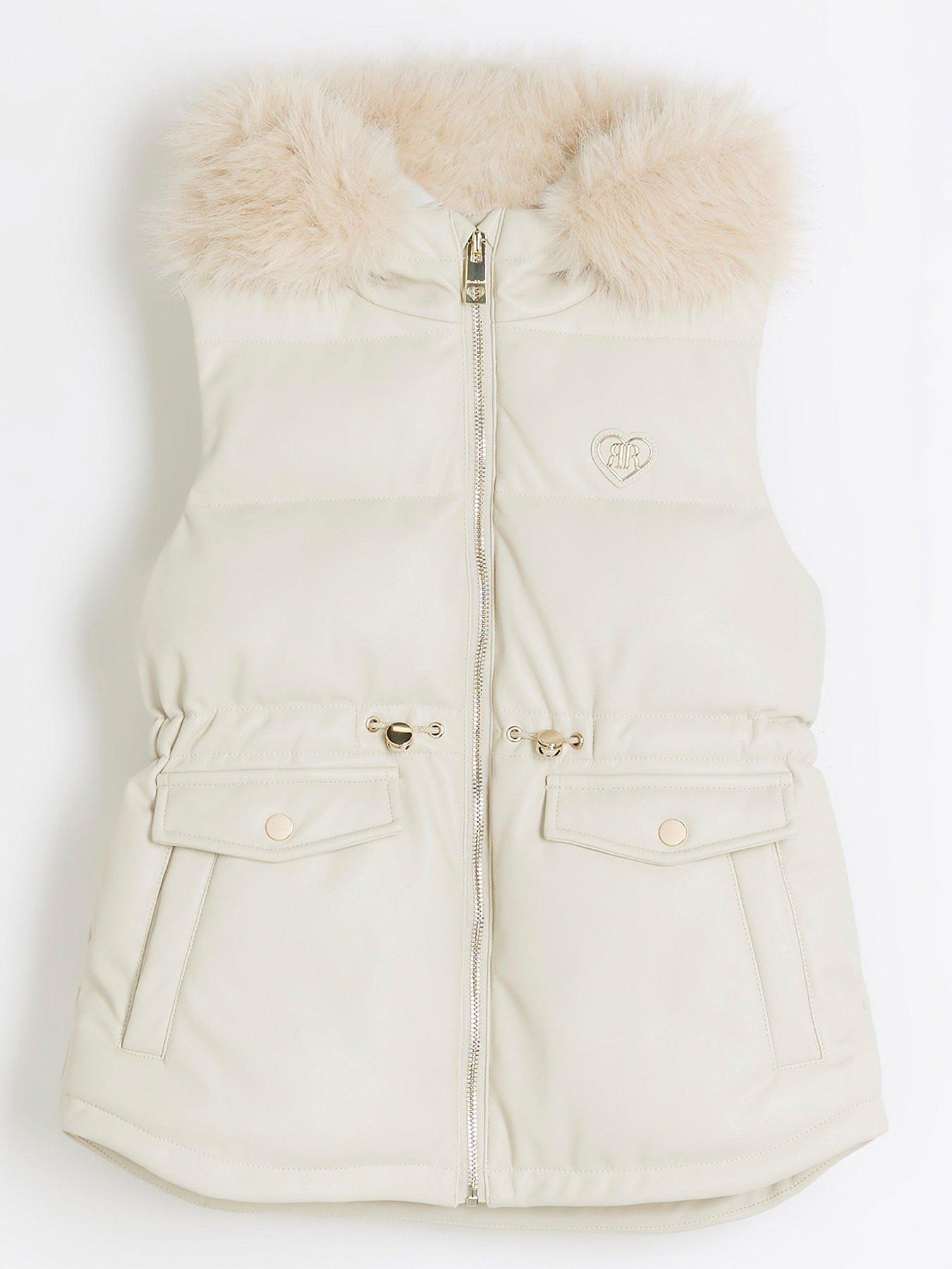 river-island-older-girl-faux-leather-padded-gilet-cream