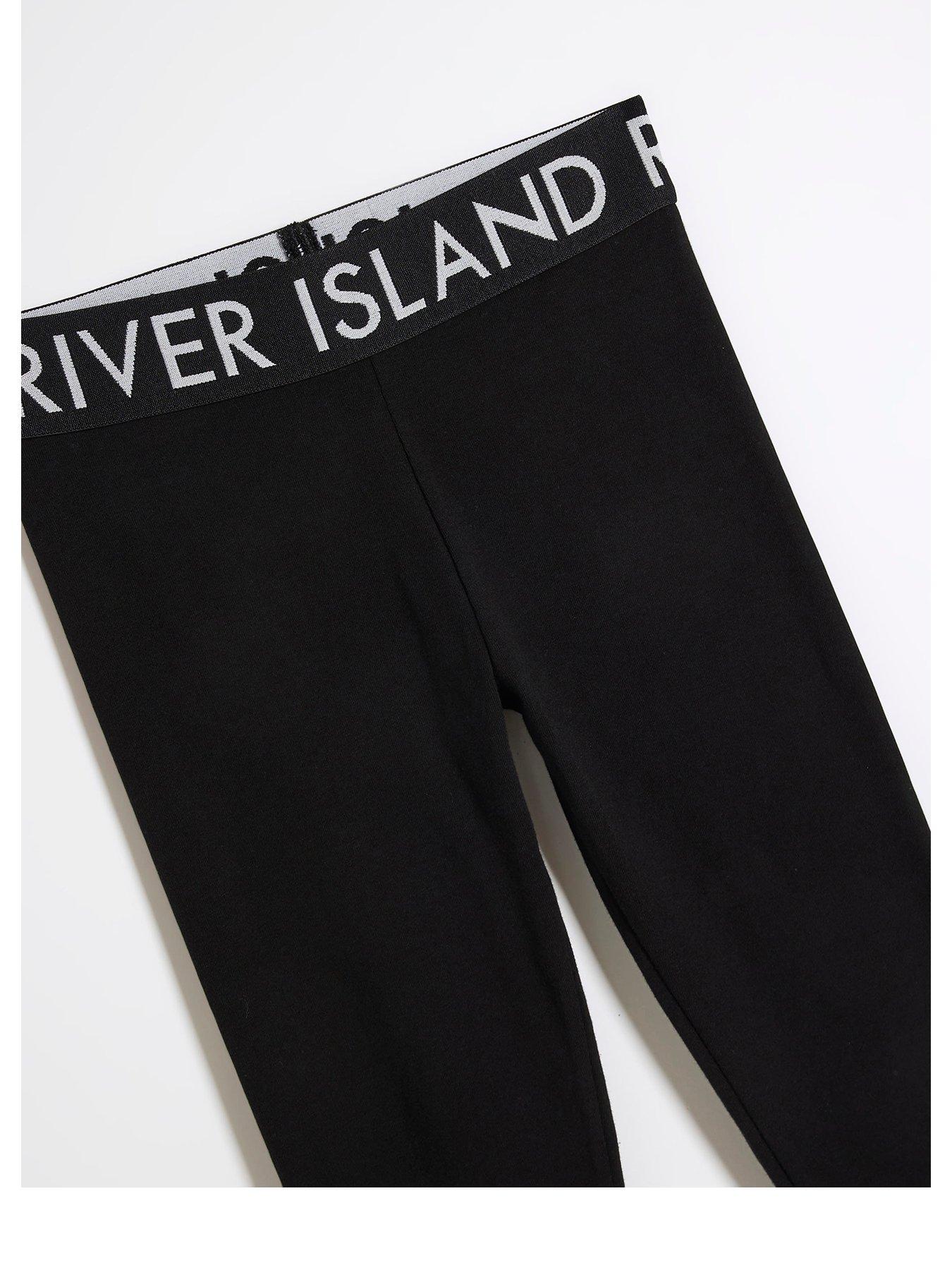 Image 2 of 3 of River Island Older Girl Ri Leggings 5 Pack - Black