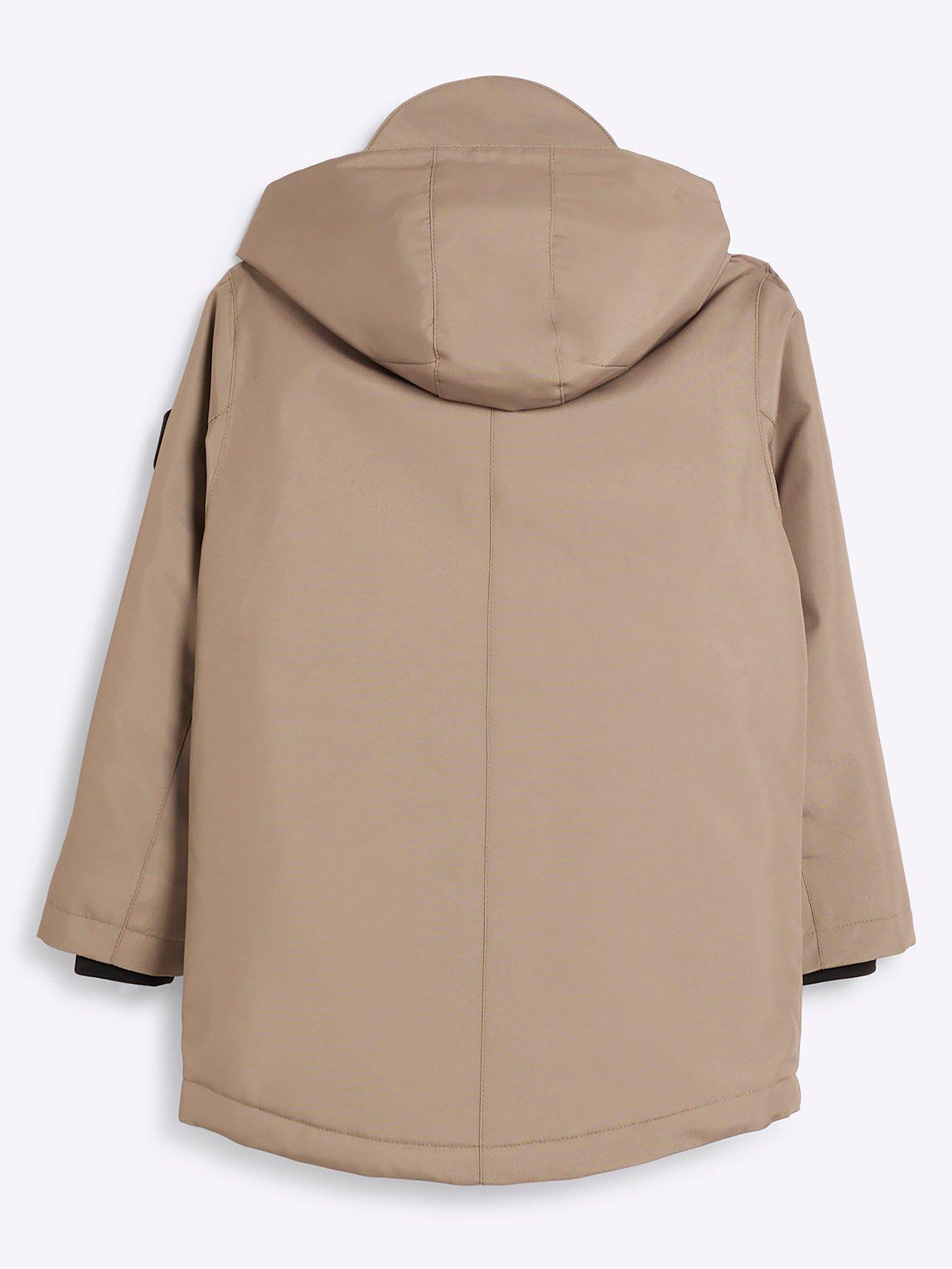 Image 2 of 4 of River Island Older Boy Parka Coat - Beige