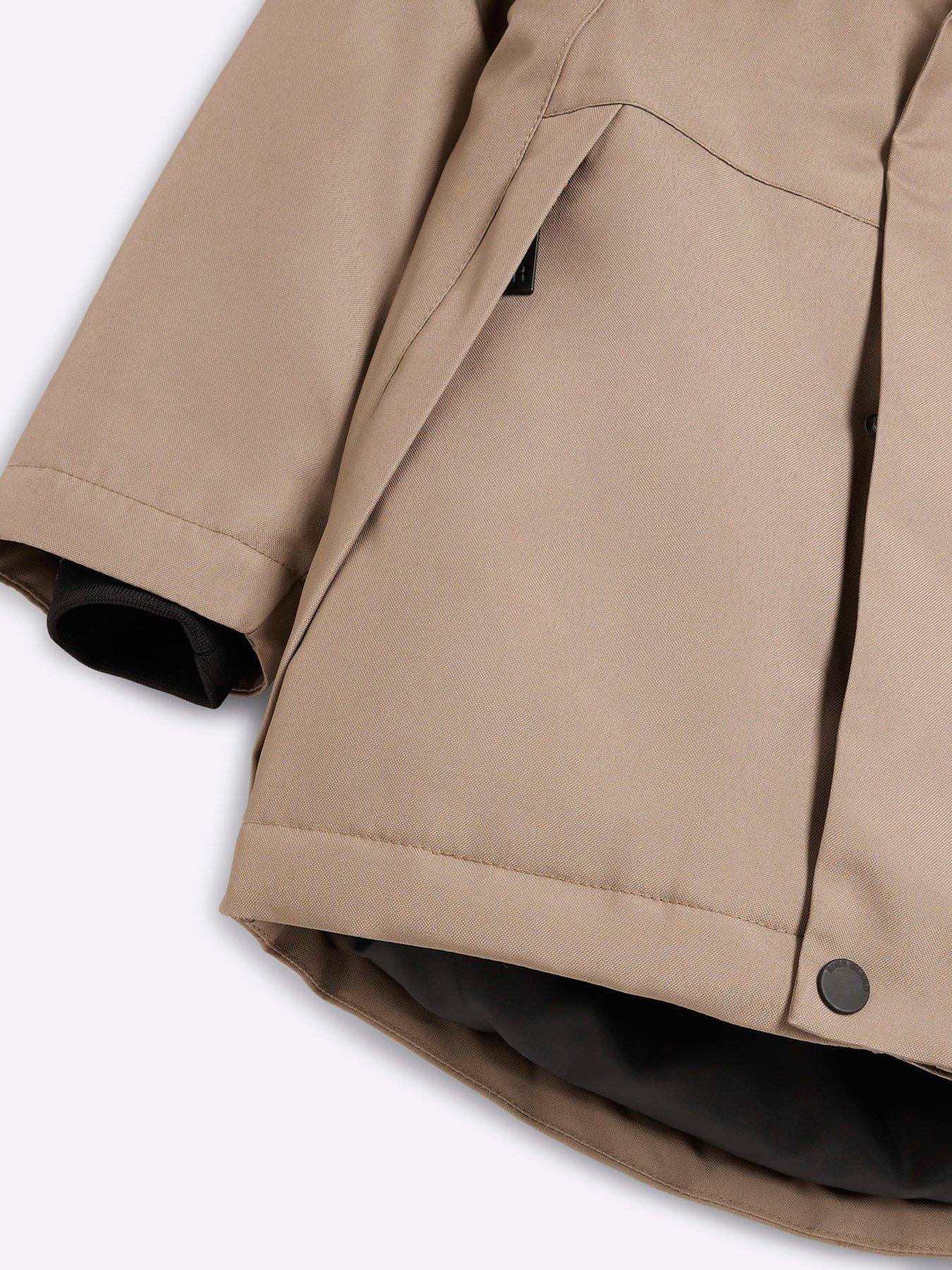 Image 3 of 4 of River Island Older Boy Parka Coat - Beige