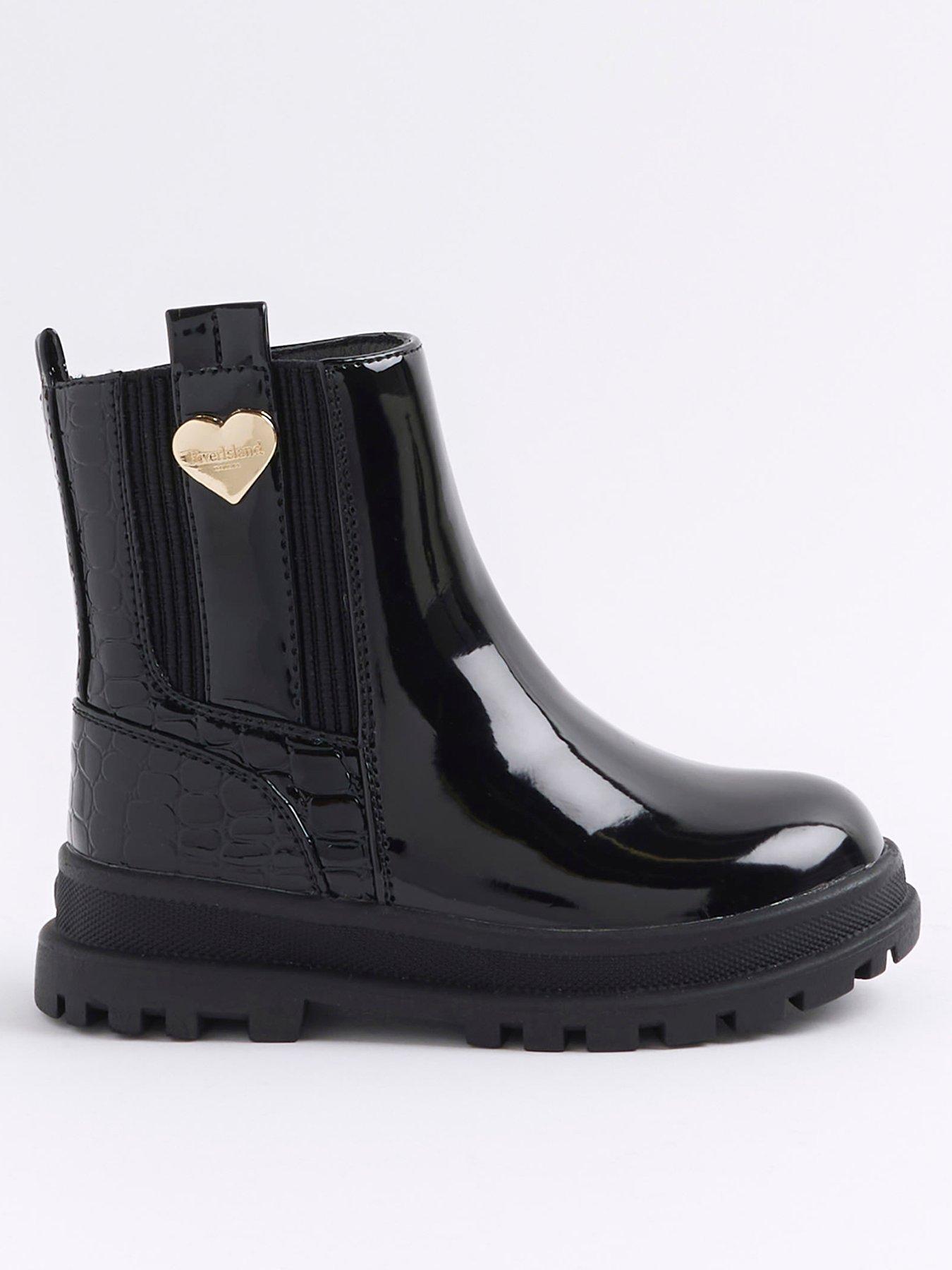 river-island-mini-mini-girl-patent-stud-chelsea-boots-black