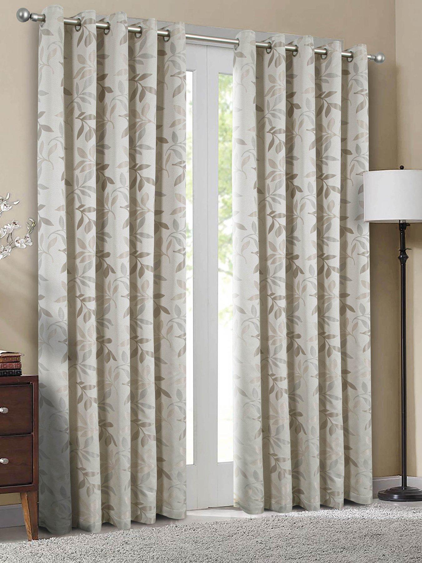 very-home-lorenzo-leaf-eyelet-curtains