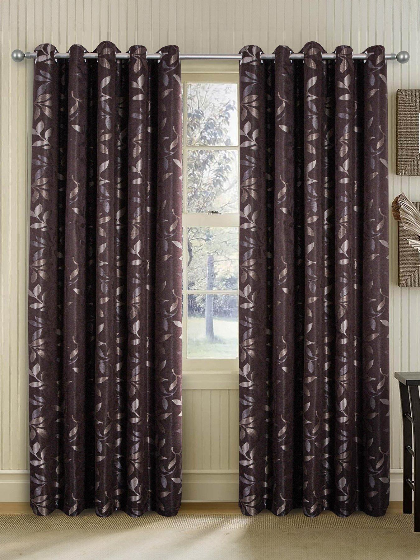 very-home-lorenzo-leaf-eyelet-curtains