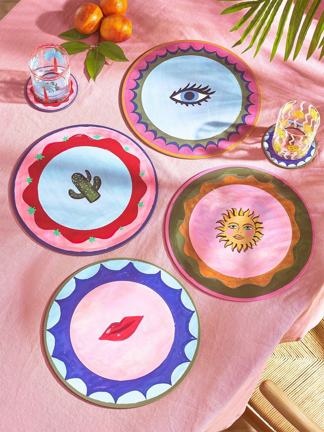 Eleanor Bowmer Electric Coast Set of 4 Icon Cork Backed Round Placemats