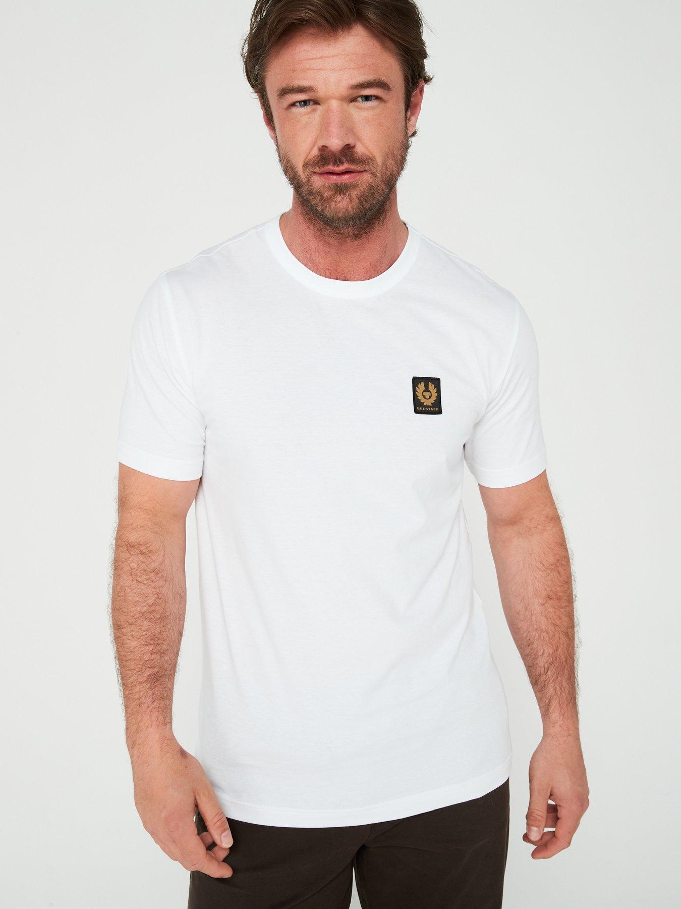 Belstaff Left Chest Patch Logo Regular Fit T-Shirt - White