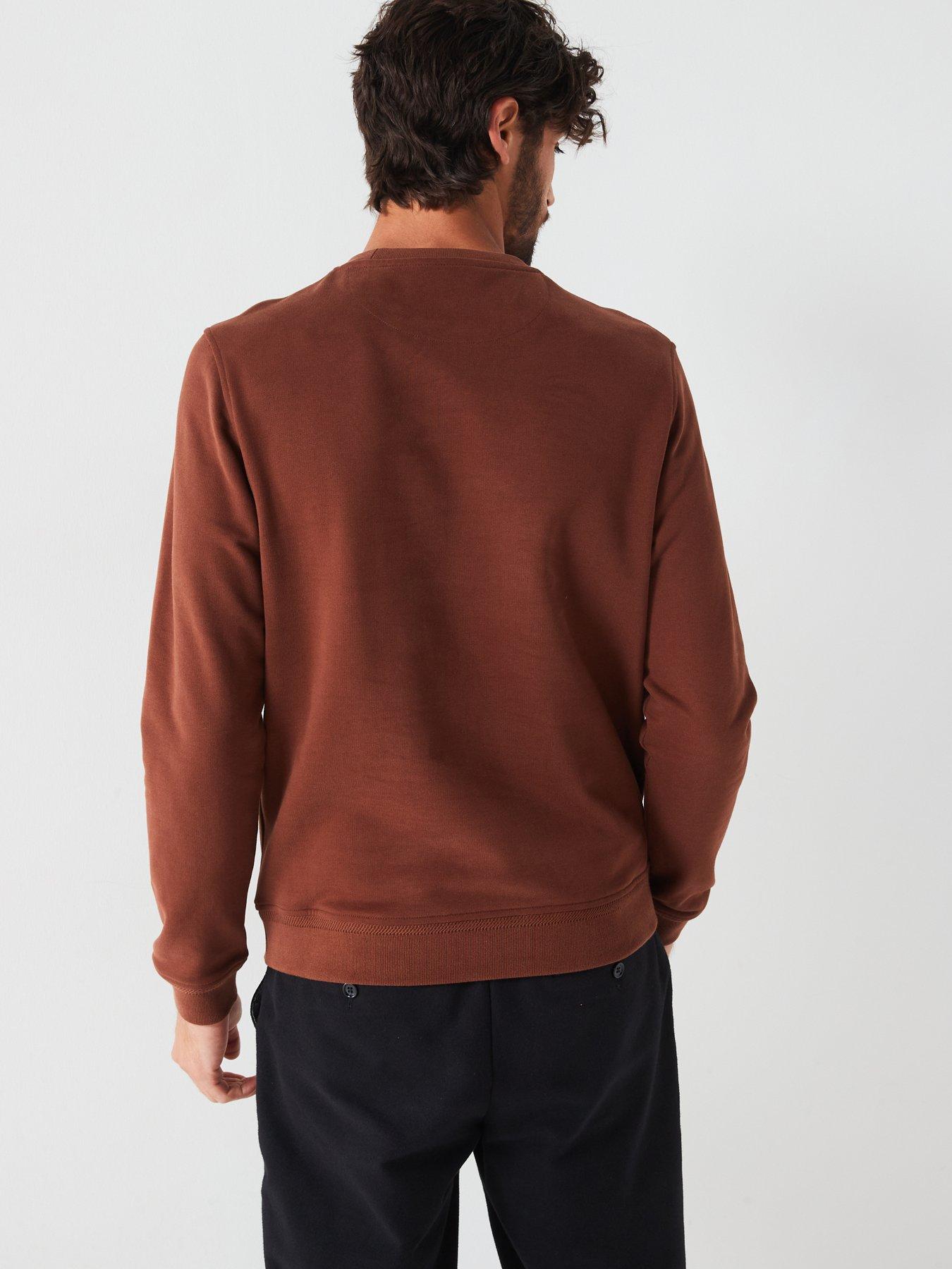 belstaff-belstaff-left-chest-patch-logo-regular-fit-crew-sweatshirt-dark-brownstillFront