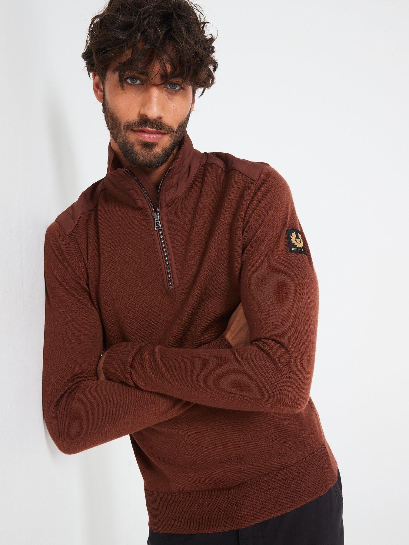 belstaff-belstaff-kilmington-nylon-shoulder-merino-wool-14-zip-knitted-jumper-dark-brown