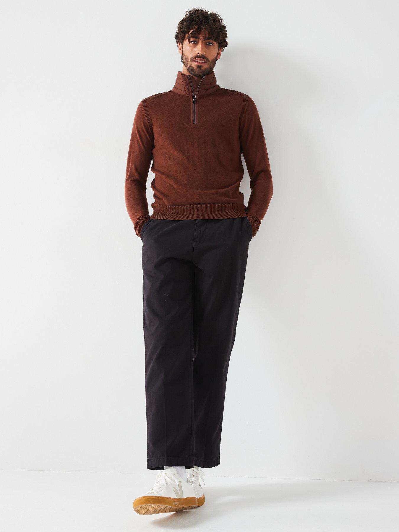 belstaff-belstaff-kilmington-nylon-shoulder-merino-wool-14-zip-knitted-jumper-dark-browndetail